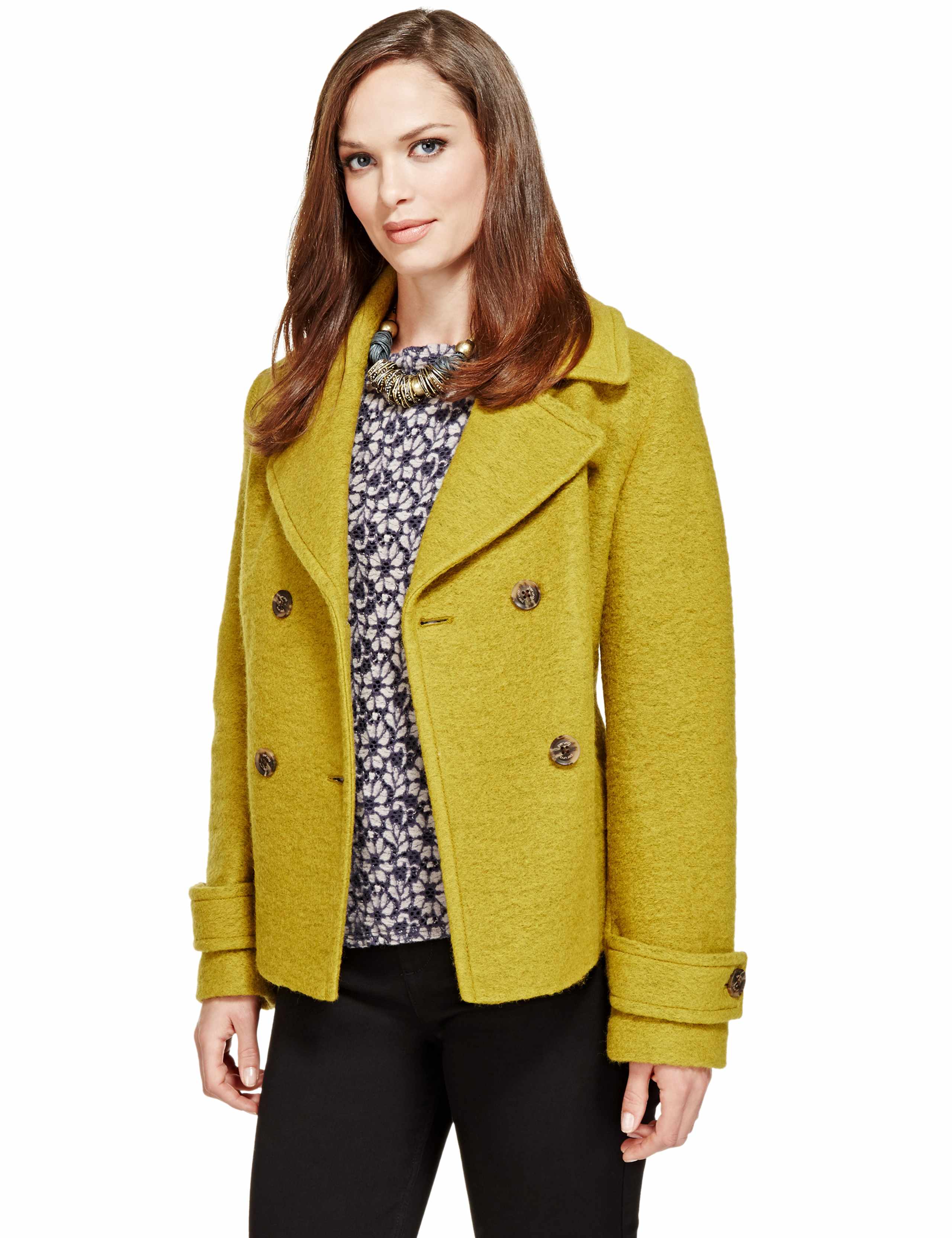 Wool Rich Peacoat with Stormwear 1 of 4
