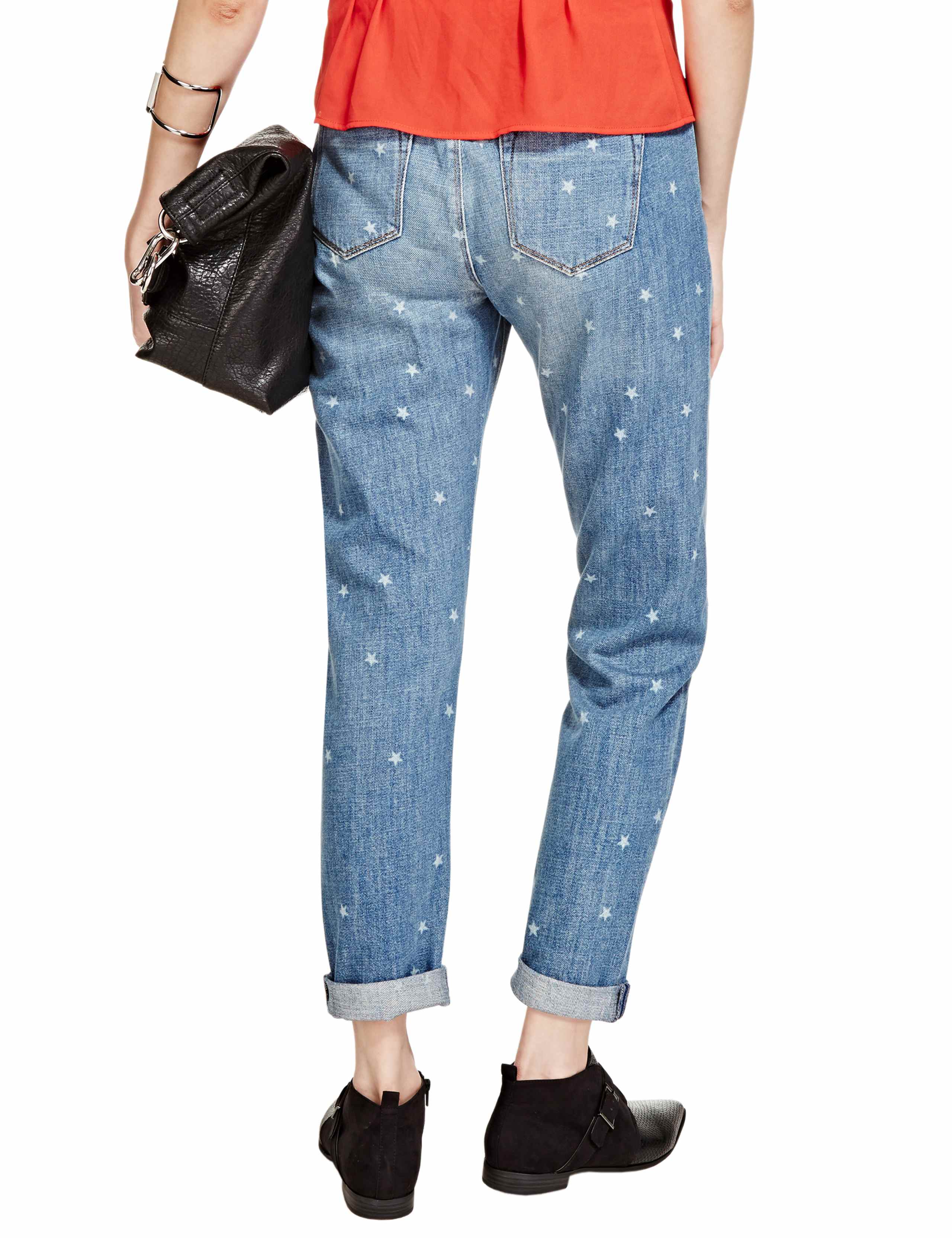 Star Print Girlfriend Jeans 4 of 4