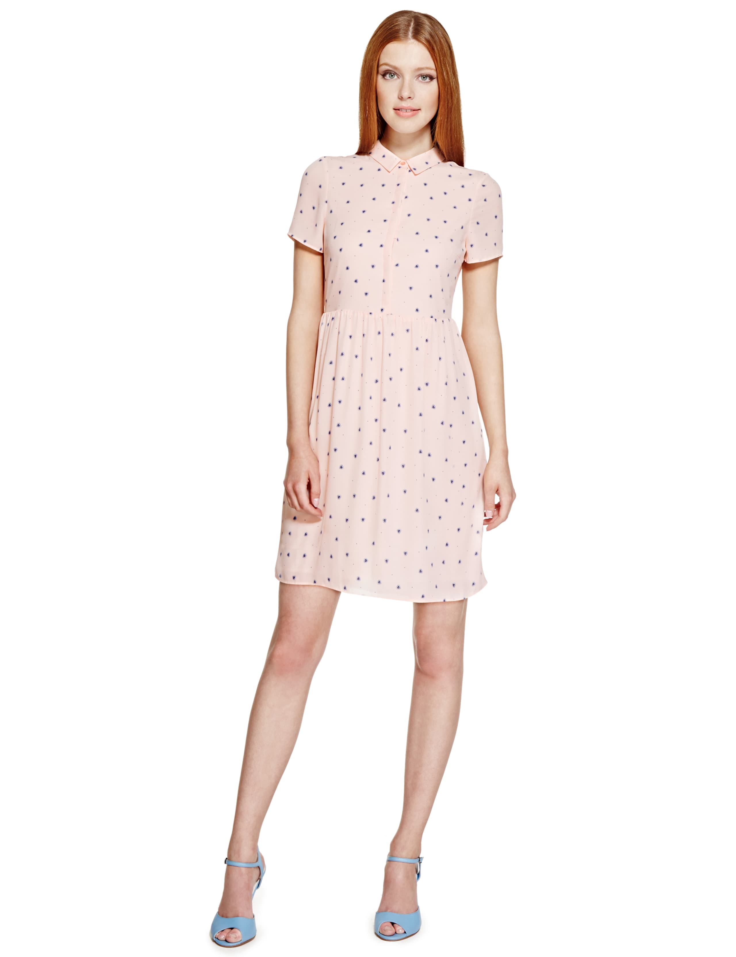 Heart Print Shift Dress 1 of 4