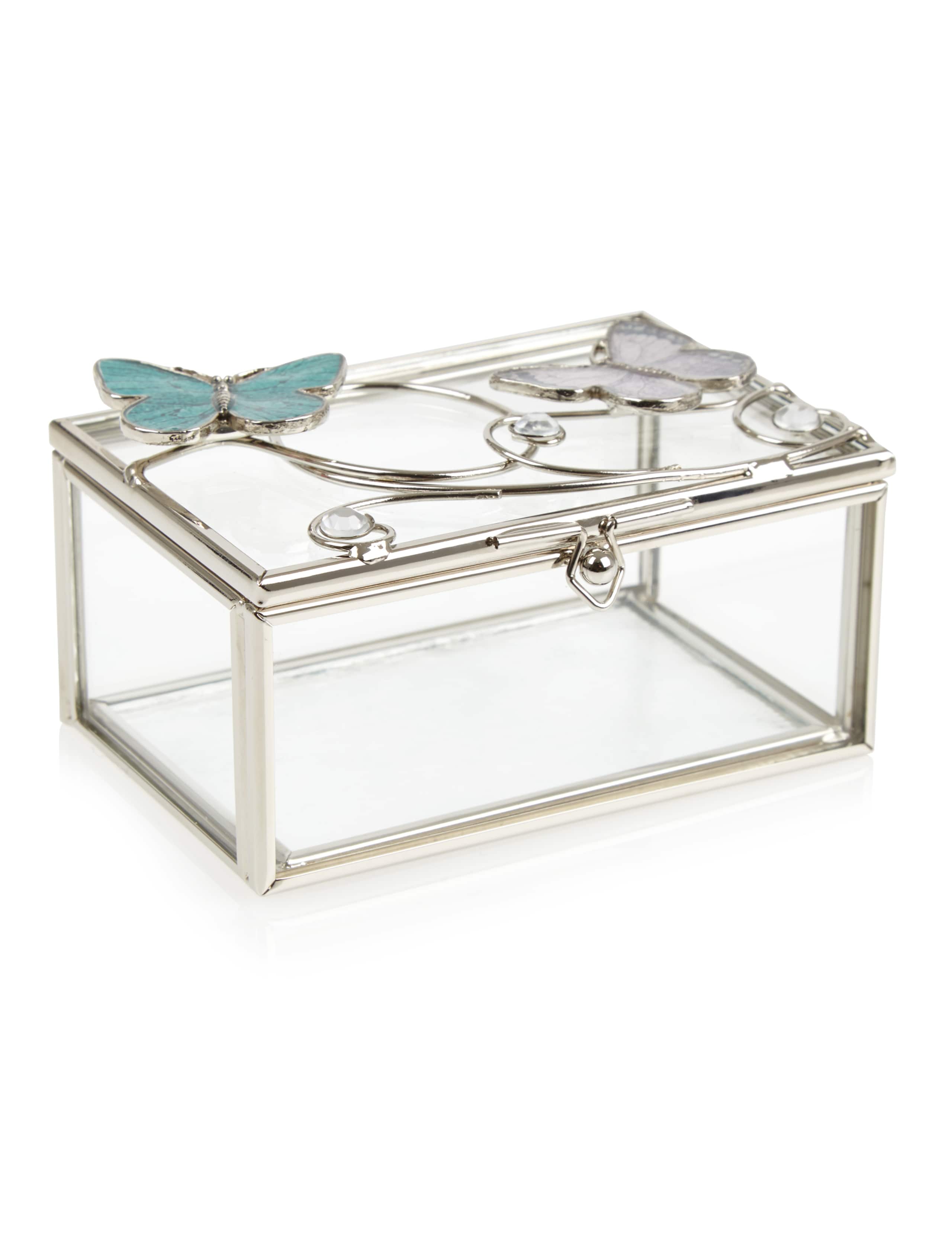 Butterfly Glass Small Jewellery Box 1 of 2