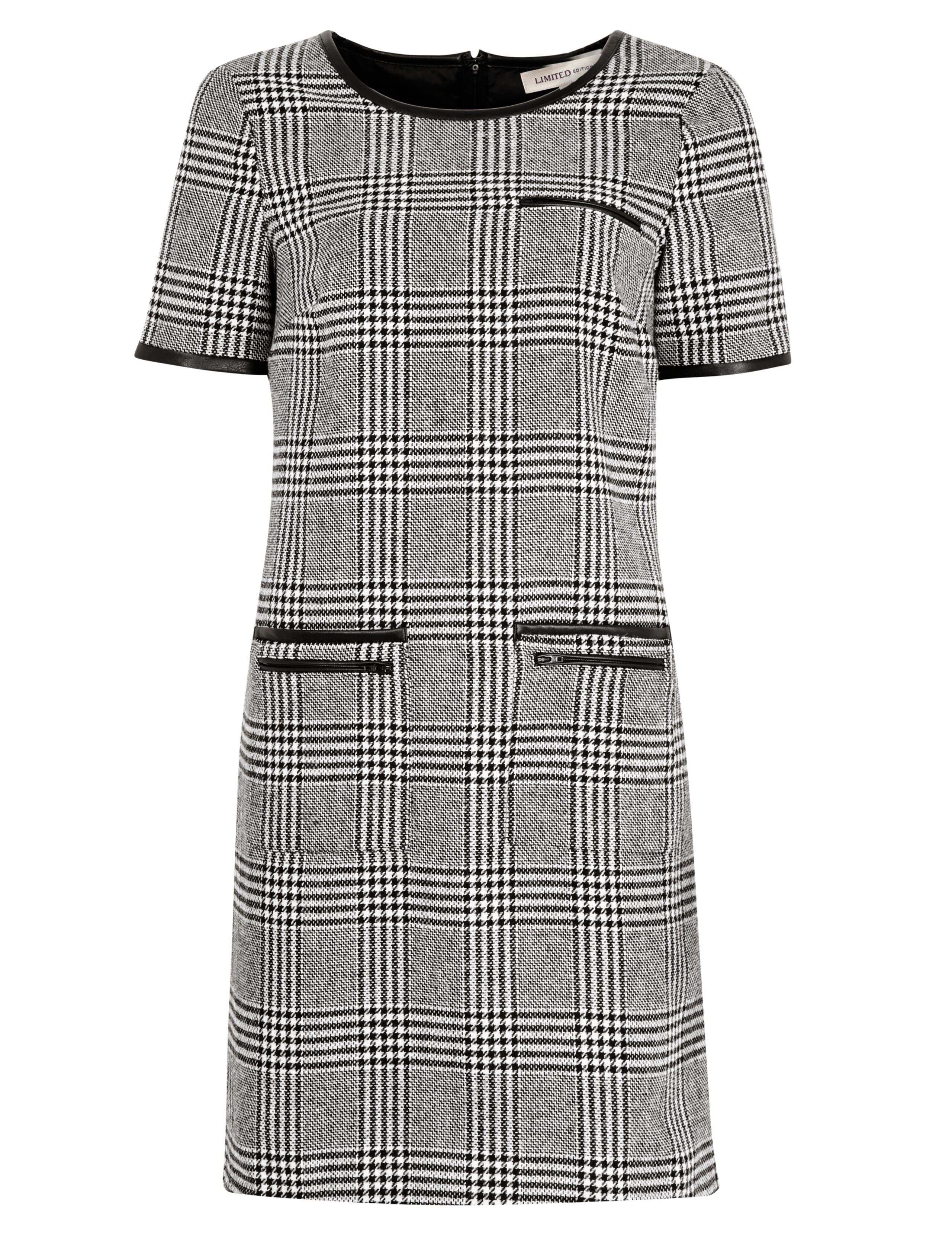 Checked Shift Dress with Wool 2 of 6