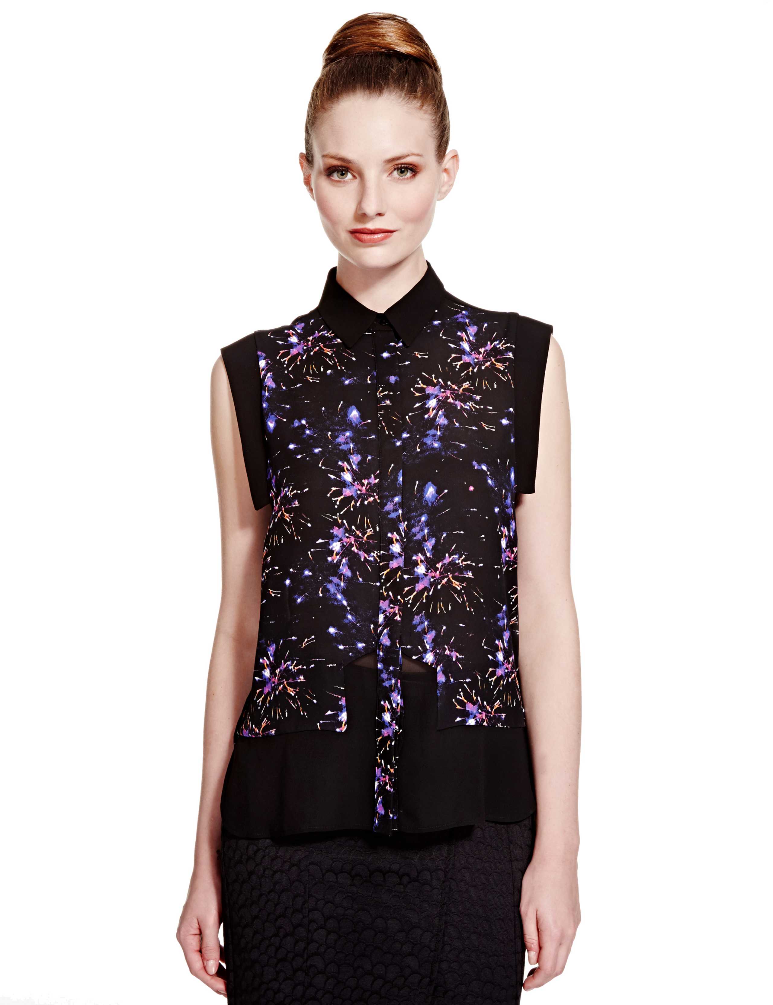 Firework Print Blouse 1 of 6