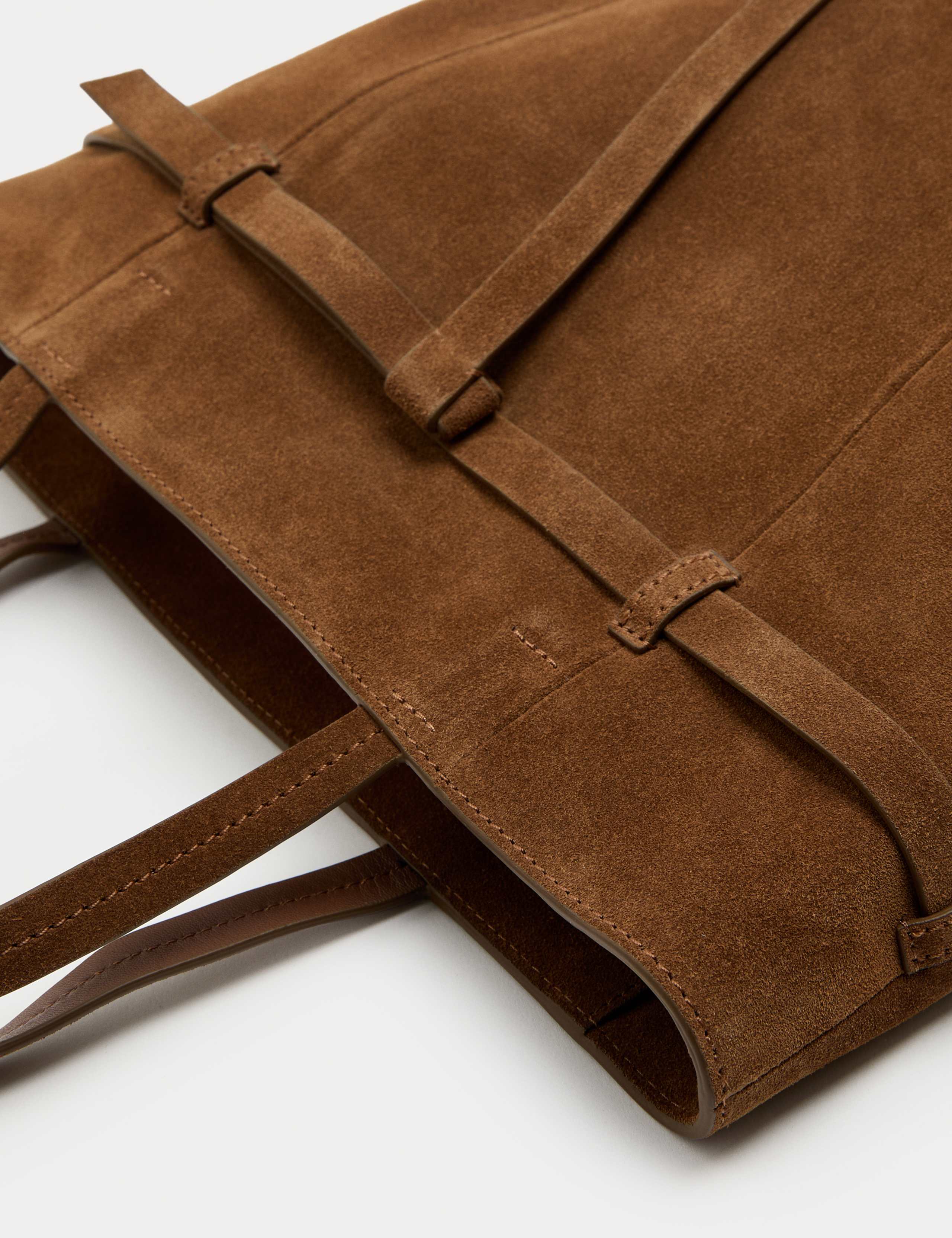 Suede Belted Tote Bag 3 of 4