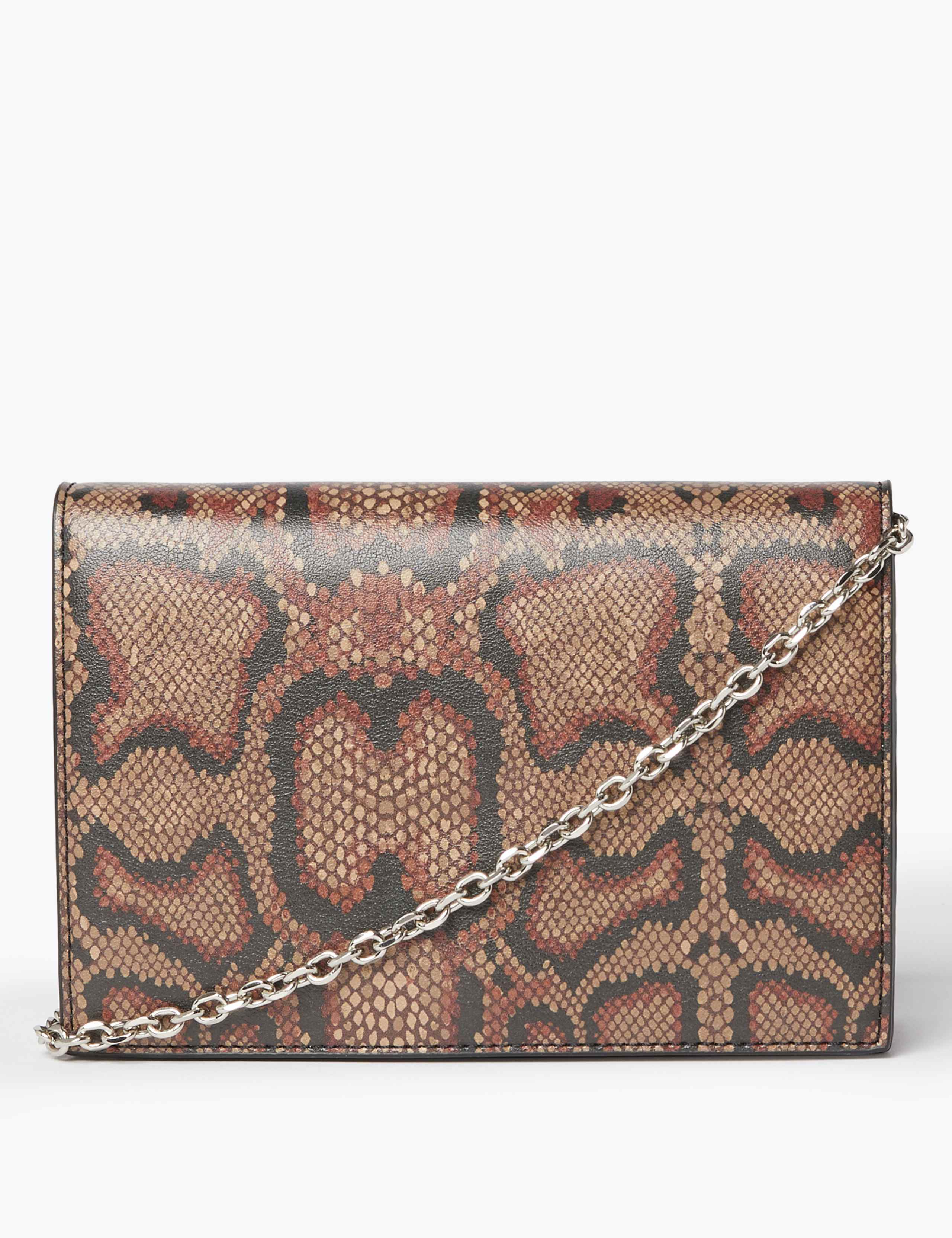 Animal Print Foldover Clutch 2 of 6