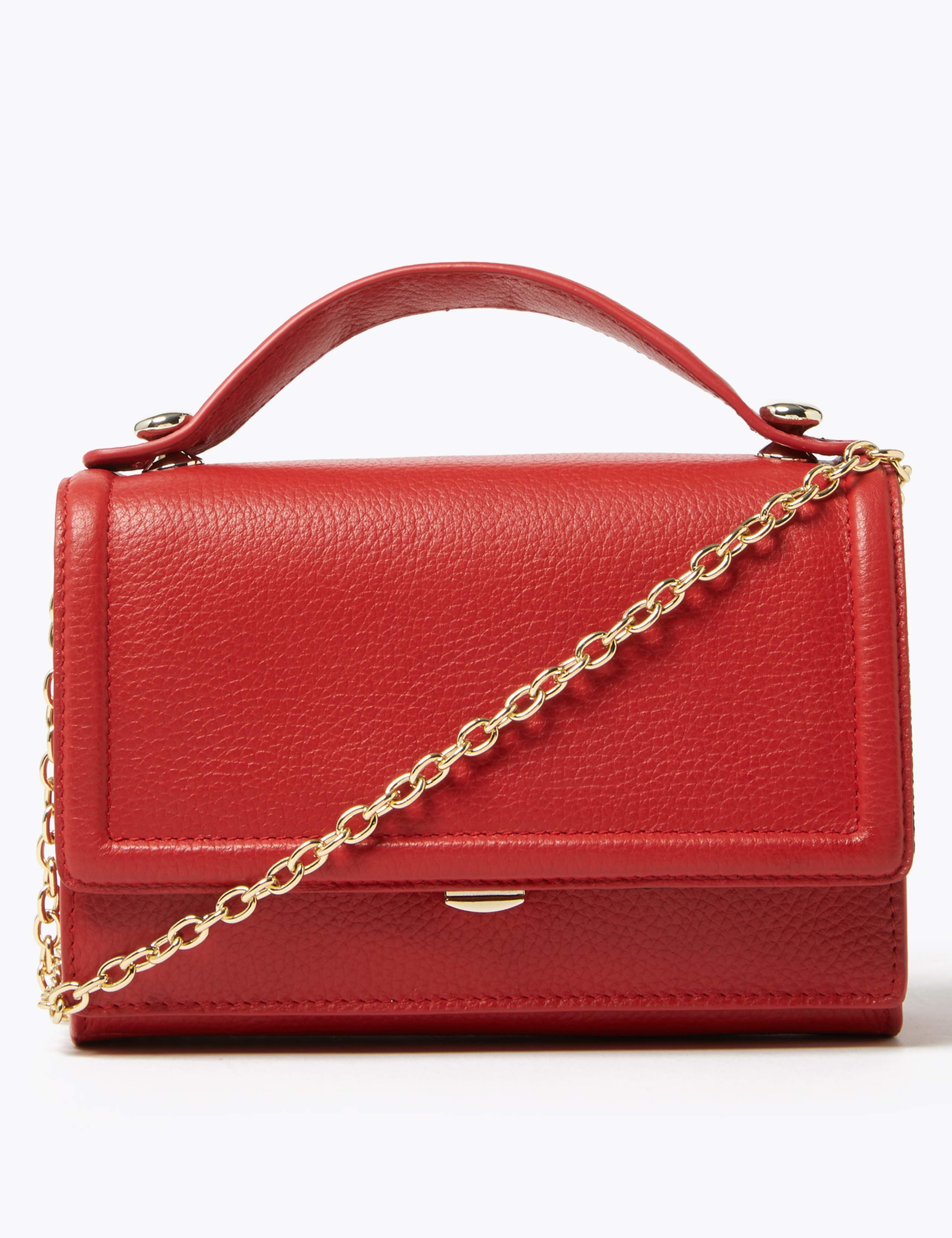Leather Chain Strap Shoulder Bag 2 of 6