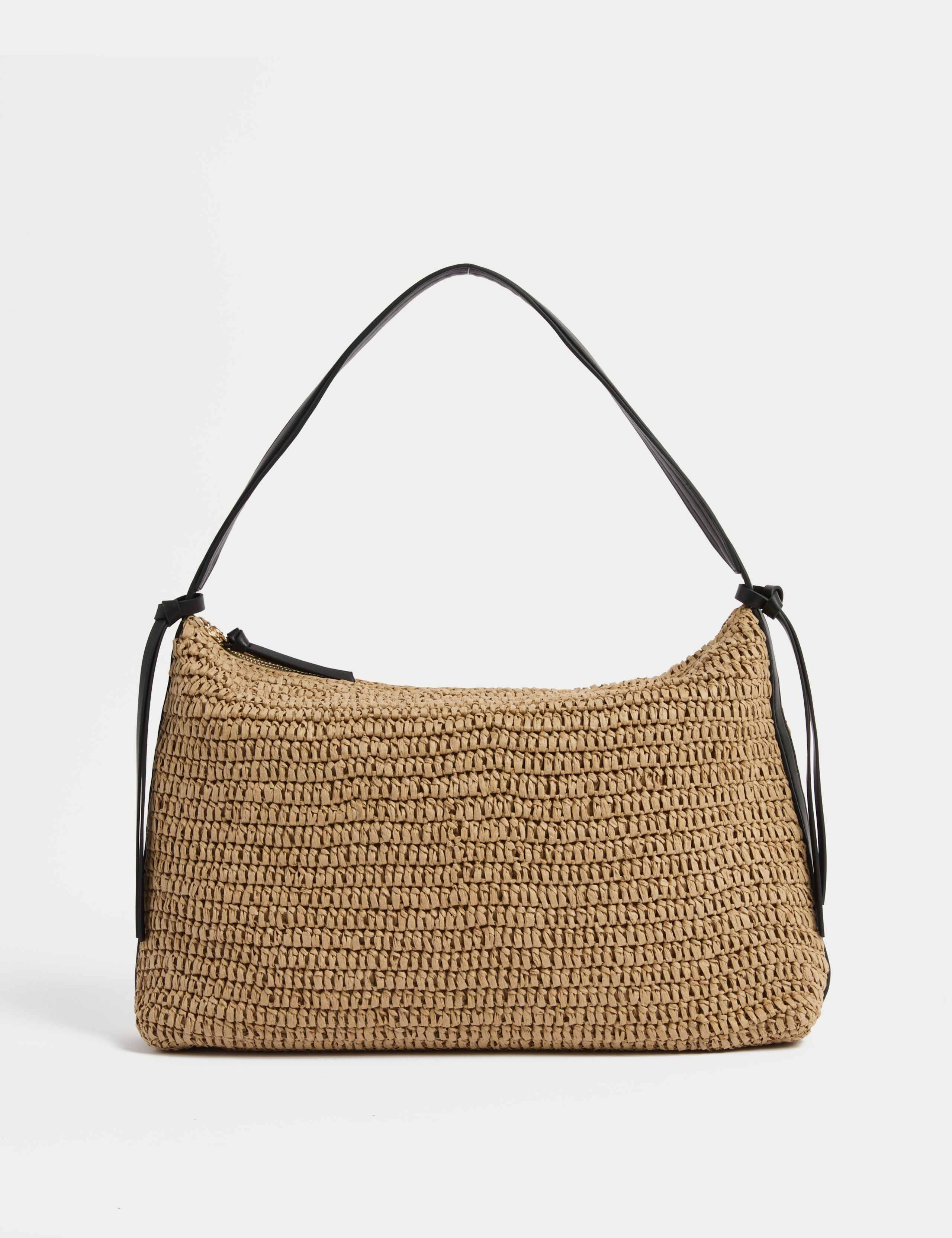 Slouchy Straw Shoulder Bag 2 of 5