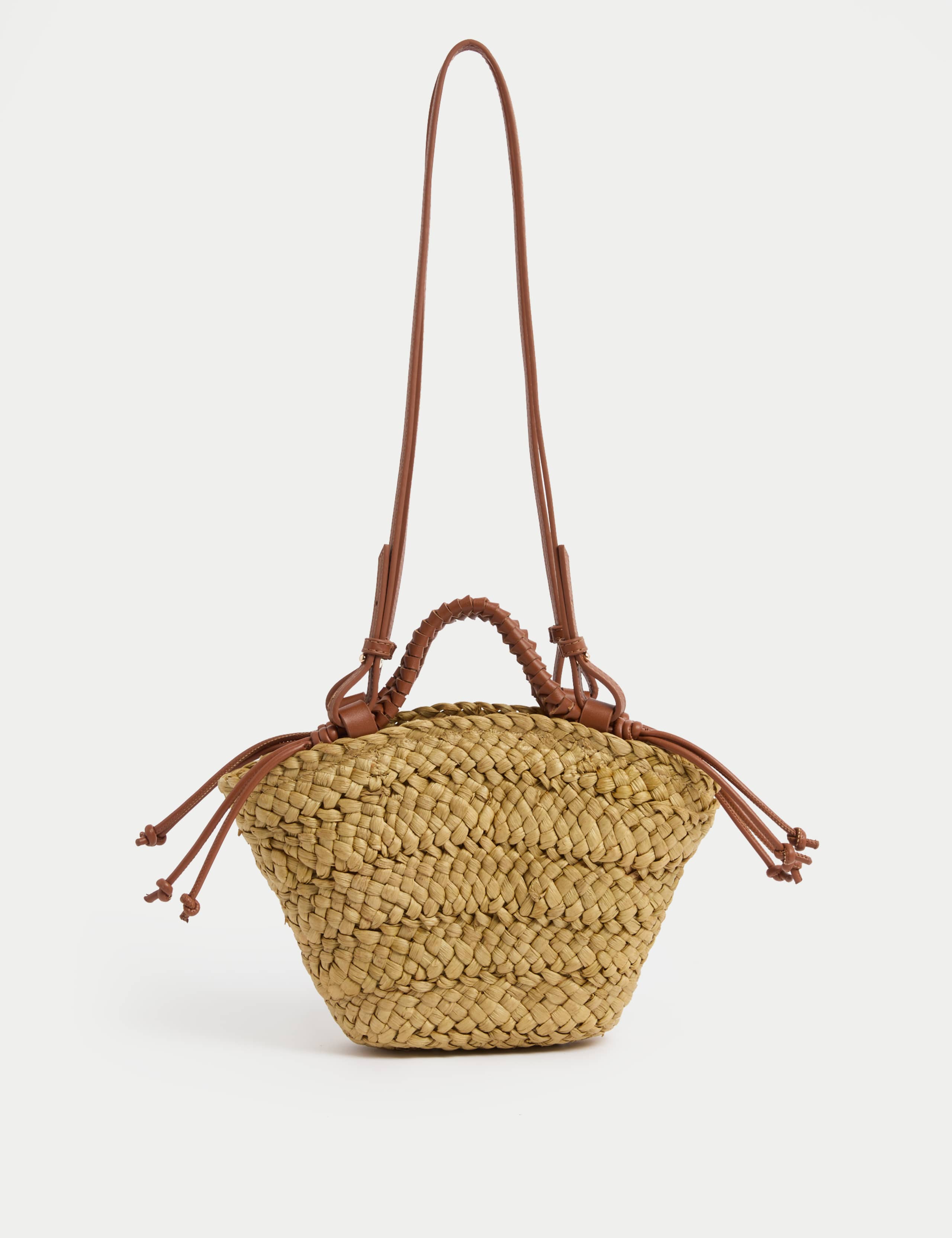 Straw Woven Mini Basket Shoulder Bag 4 of 5