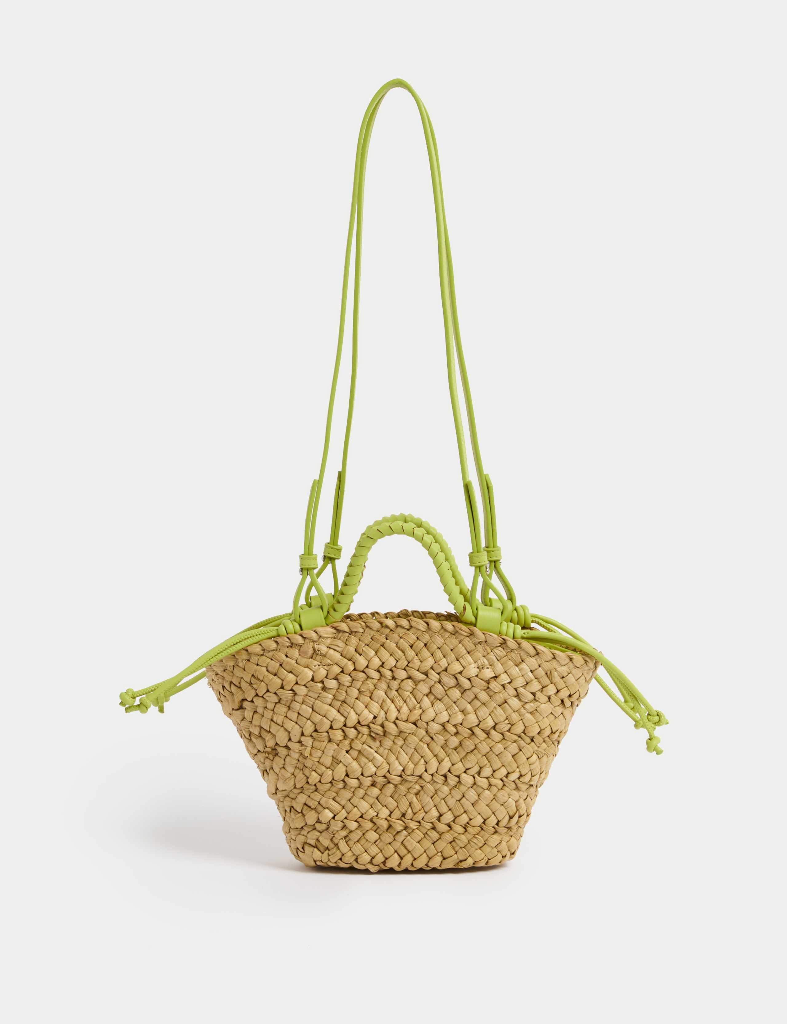 Straw Woven Mini Basket Shoulder Bag 3 of 4