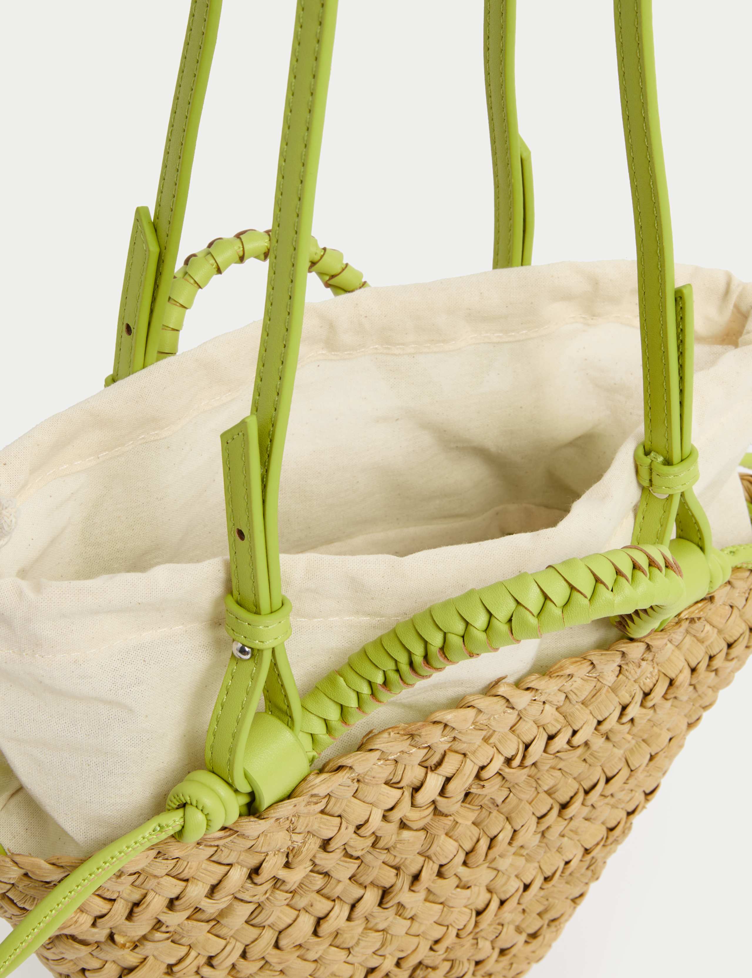 Straw Woven Mini Basket Shoulder Bag 4 of 4