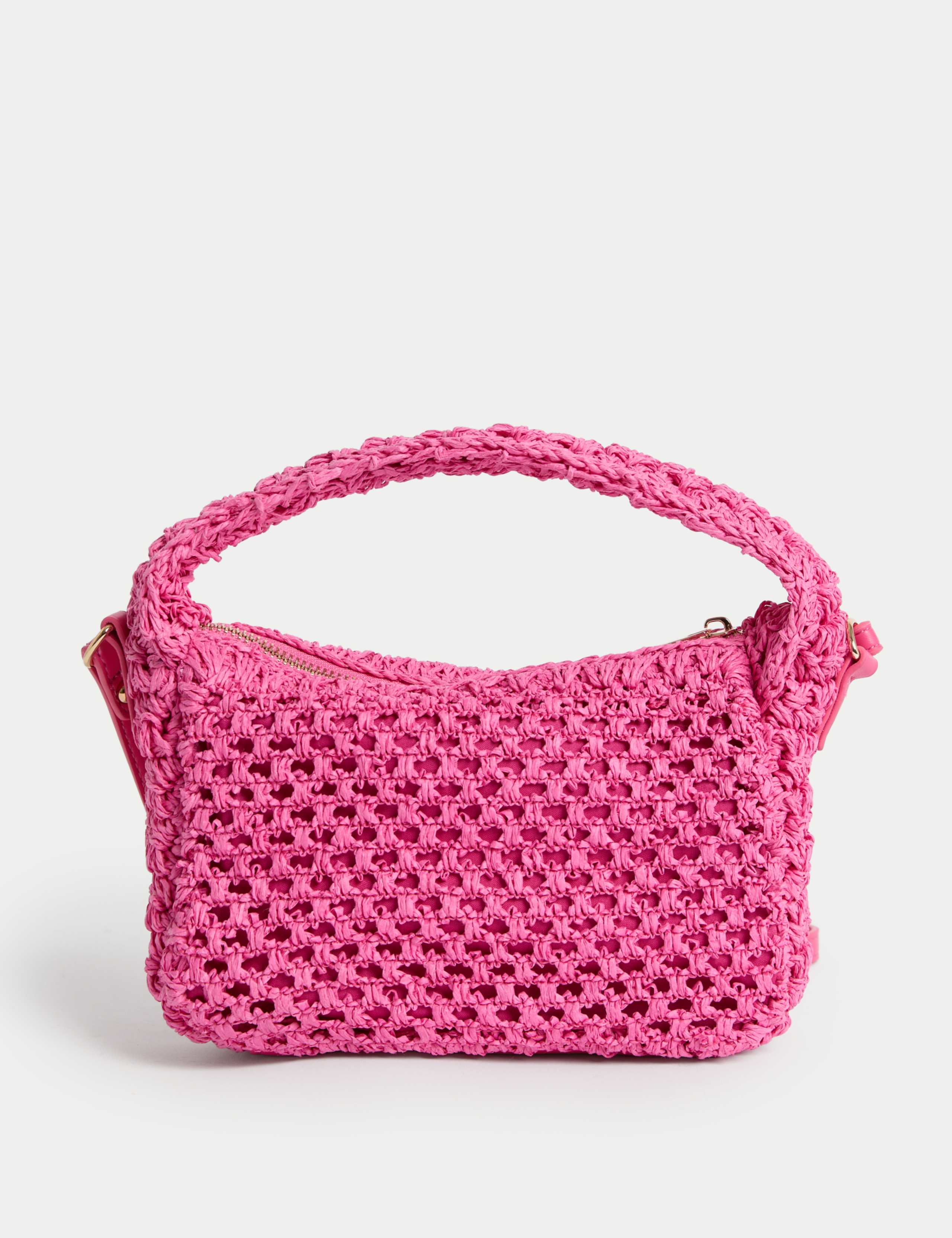 Straw Woven Top Handle Cross Body Bag 3 of 4