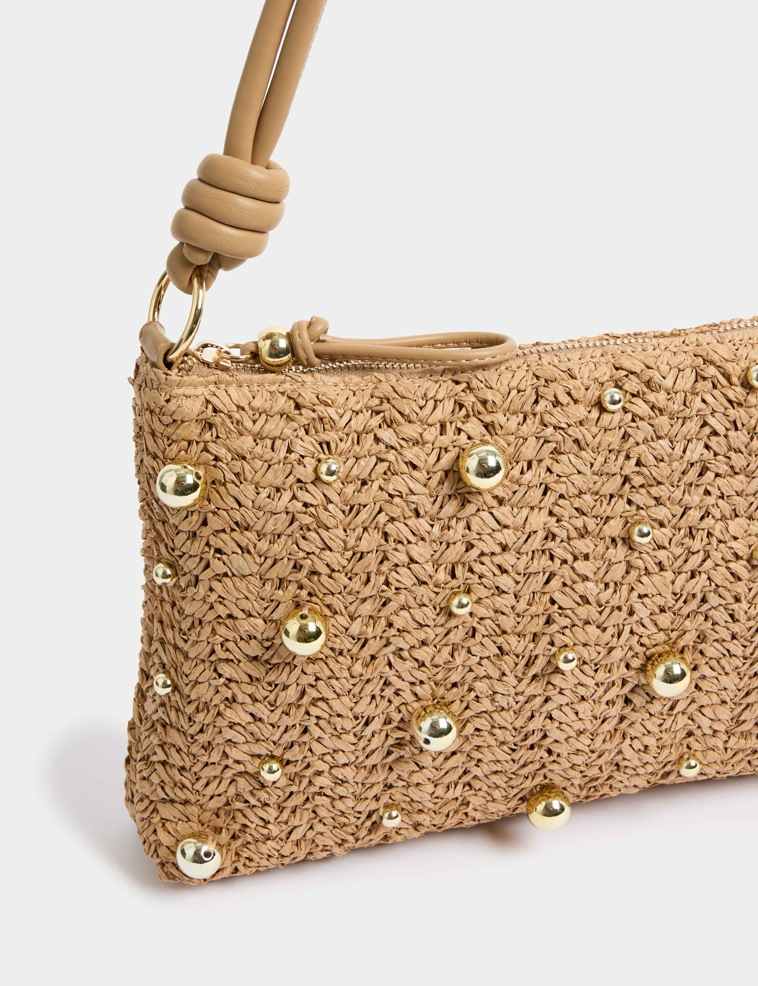 Straw Beaded Shoulder Bag 2 of 4