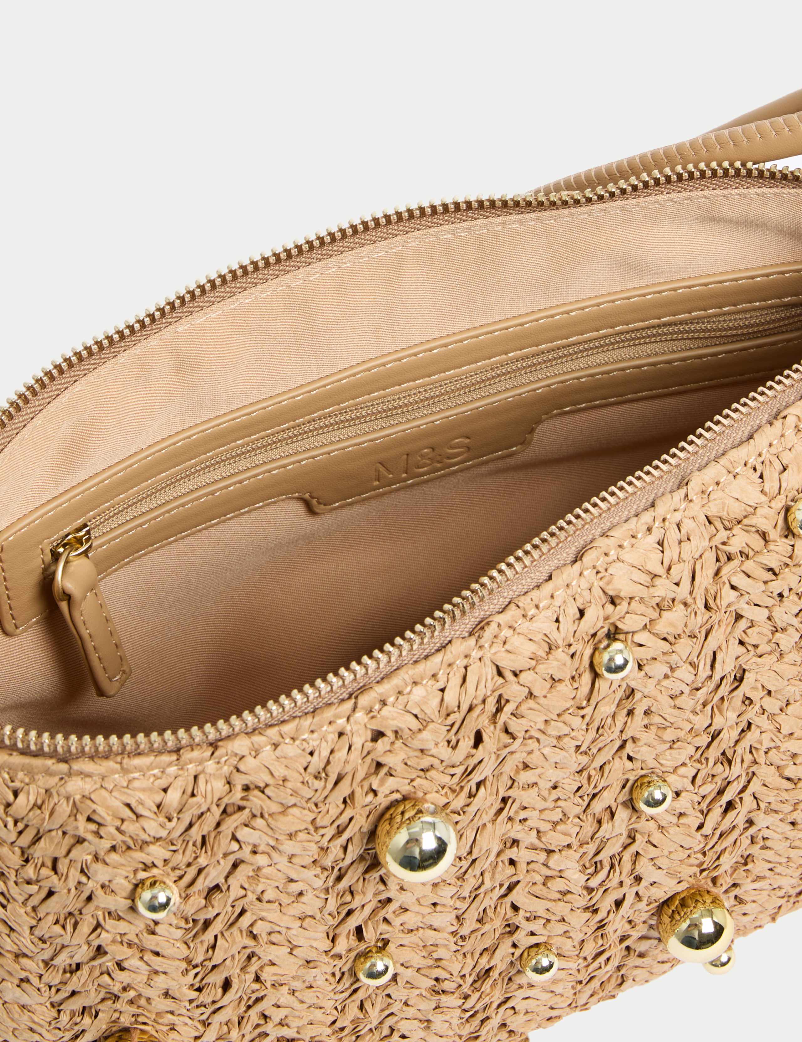 Straw Beaded Shoulder Bag 4 of 4