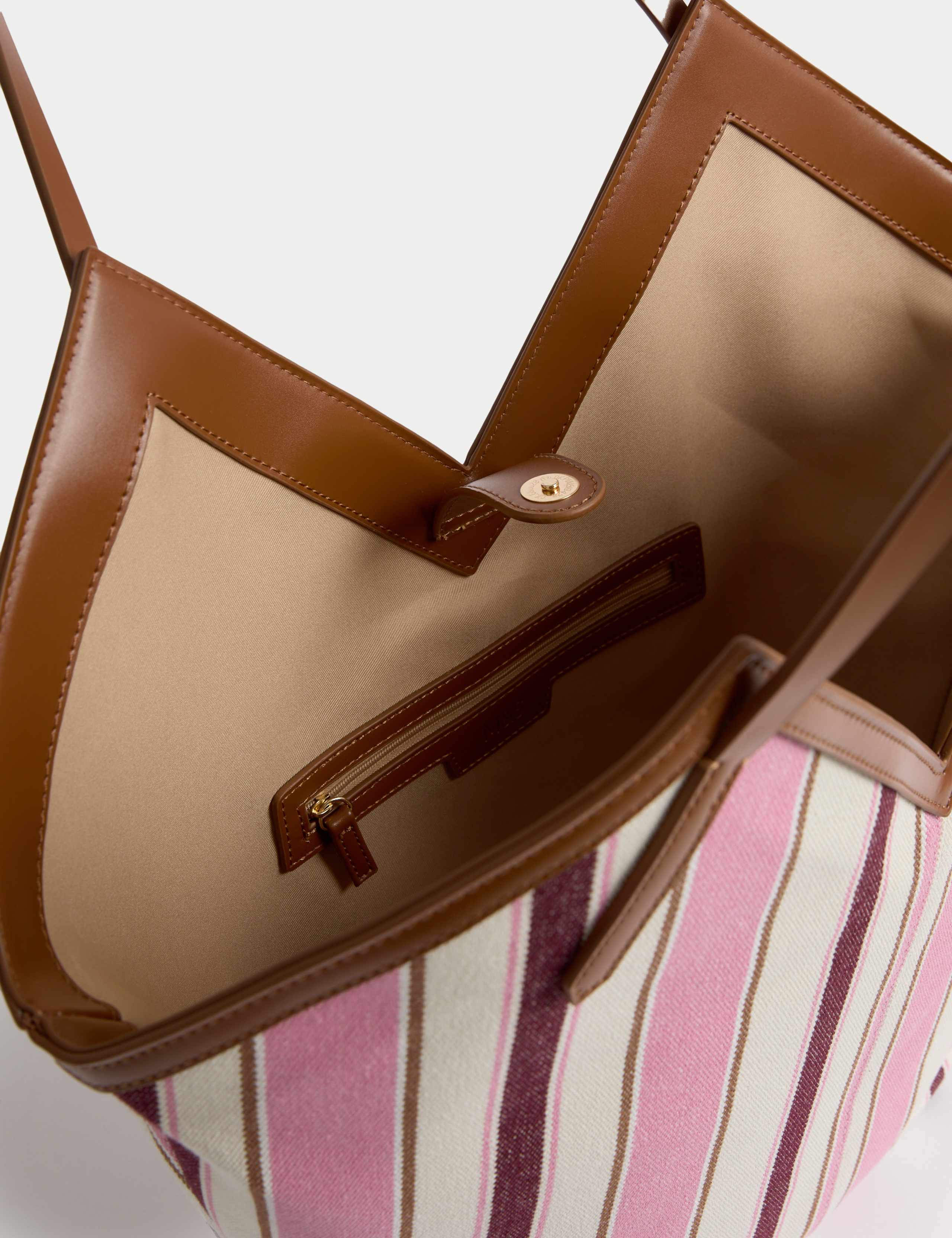 Canvas Striped Tote Bag 5 of 7