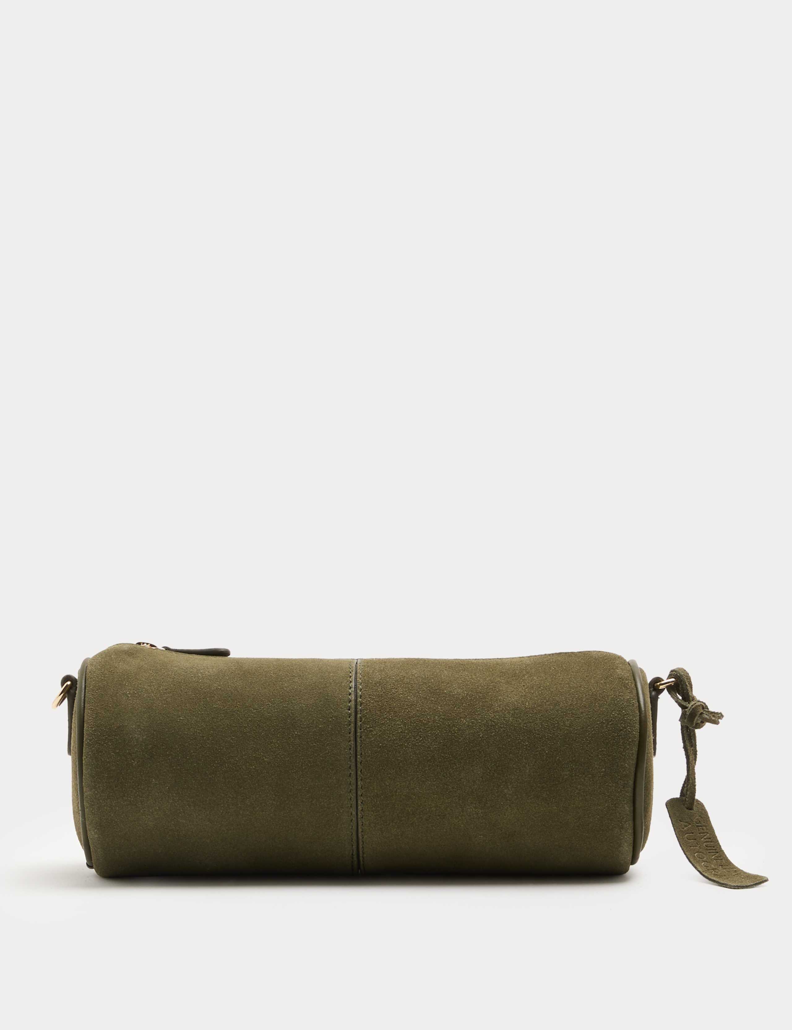 Suede Cylinder Cross Body Bag 2 of 3