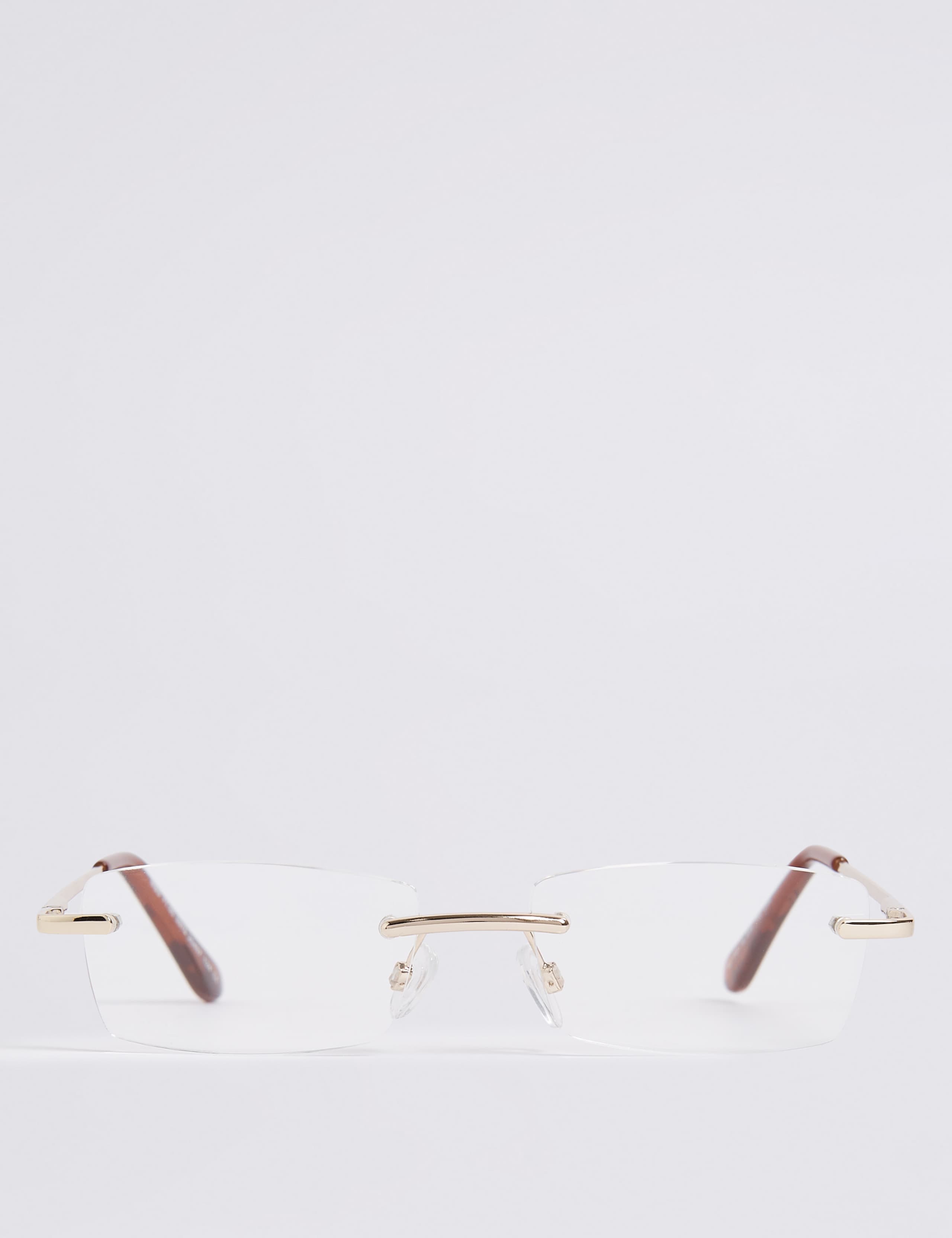 Rimless Rectangle Reading Glasses 2 of 2