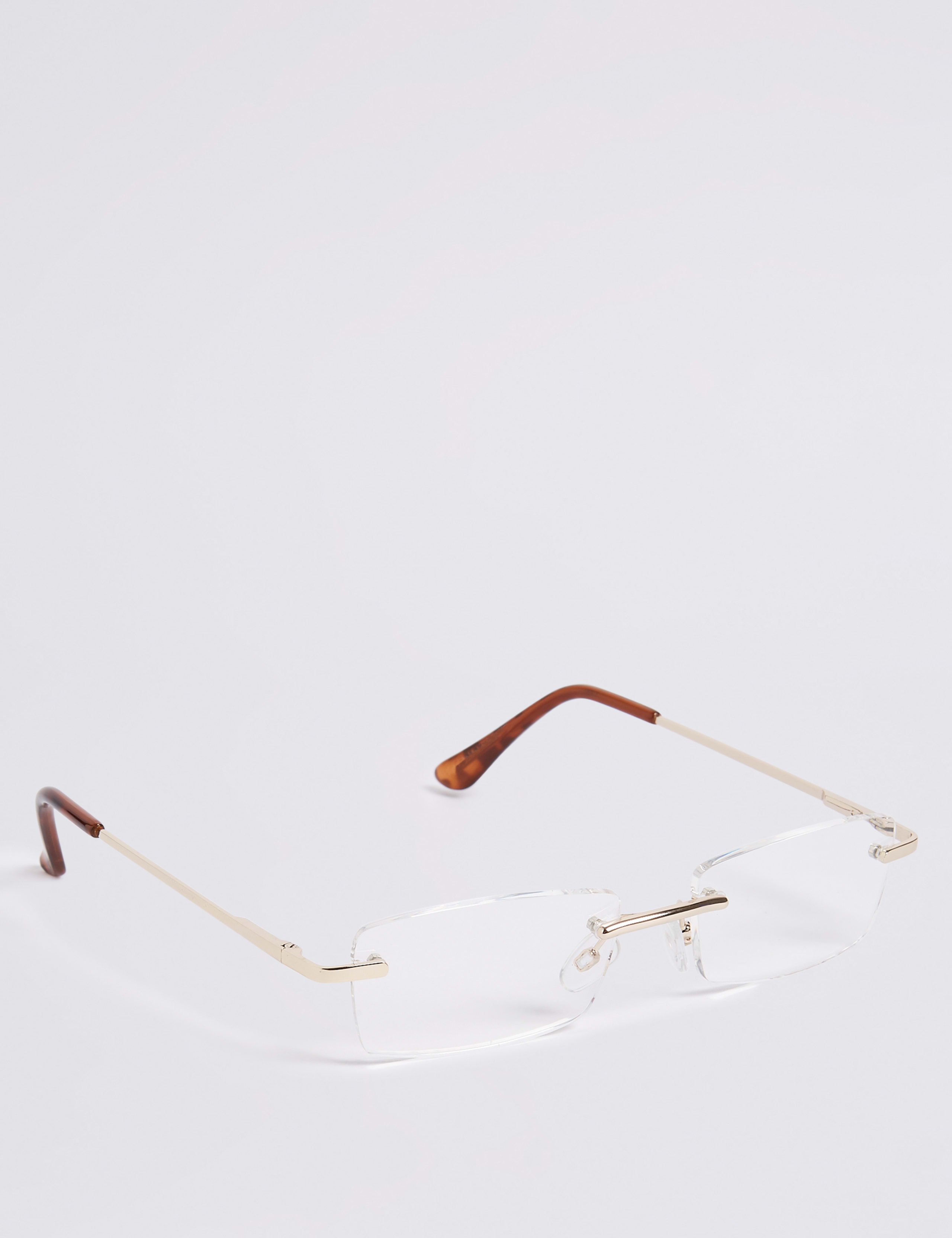 Rimless Rectangle Reading Glasses 1 of 2