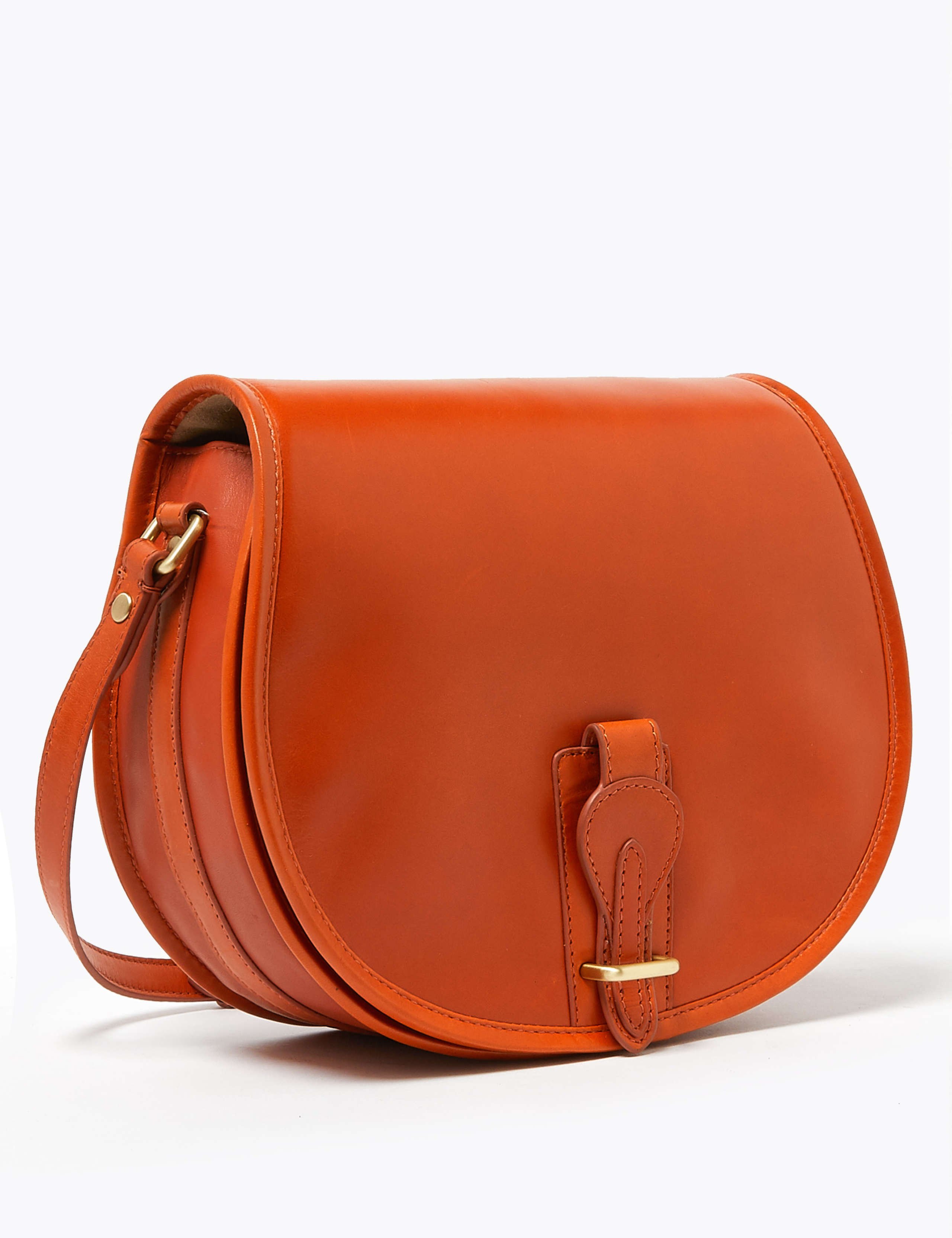 Leather Saddle Cross Body Bag 2 of 5