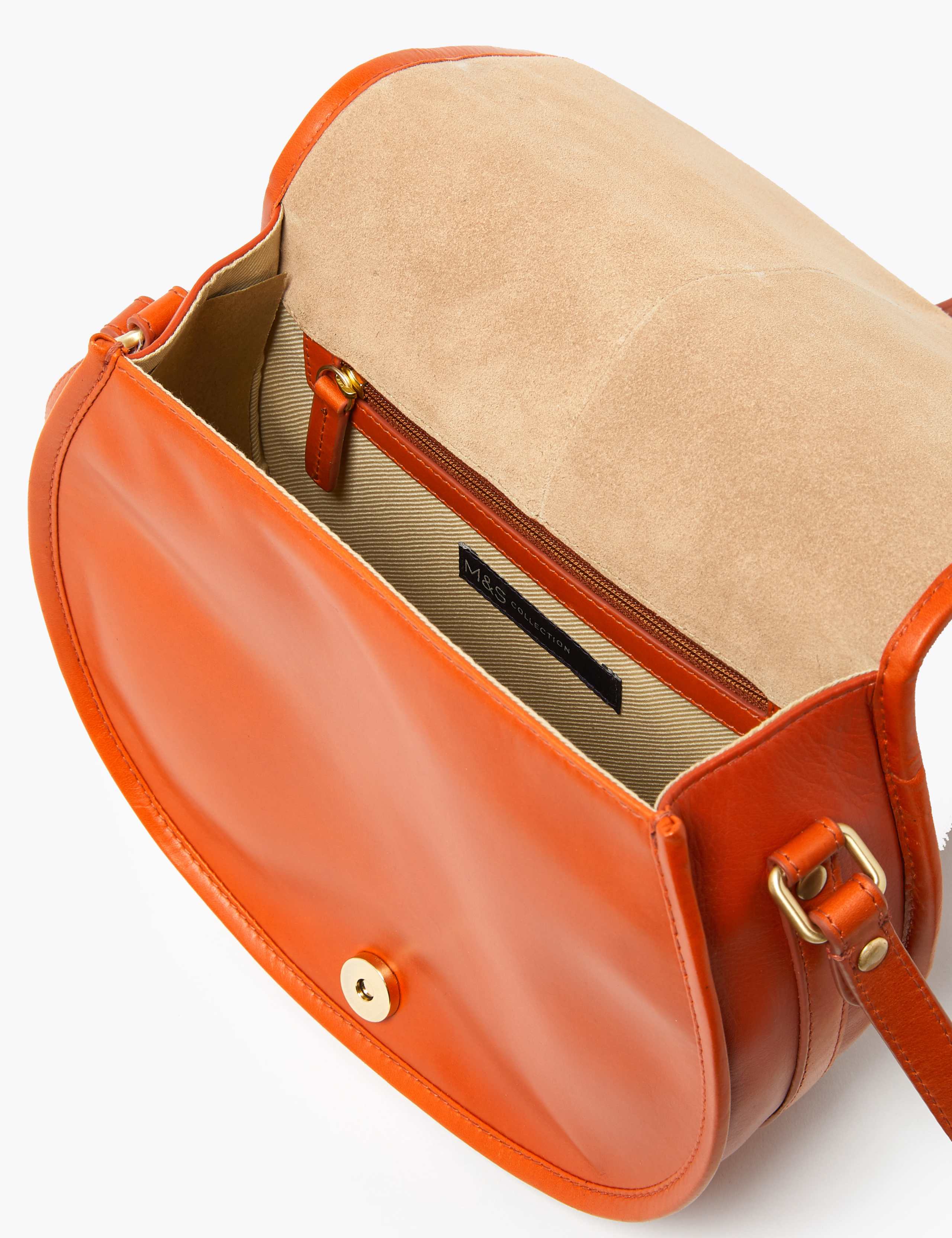 Leather Saddle Cross Body Bag 4 of 5