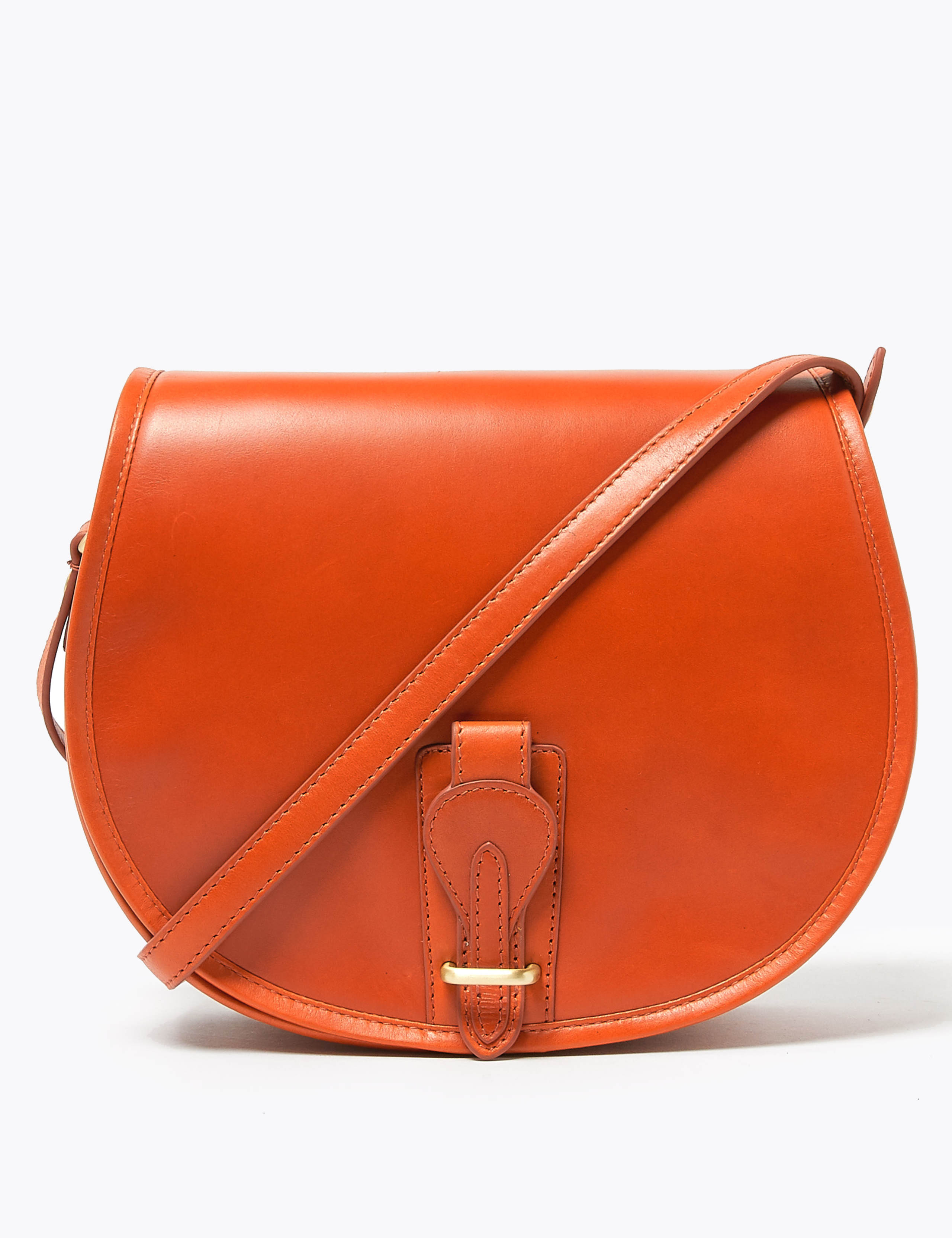 Leather Saddle Cross Body Bag 1 of 5