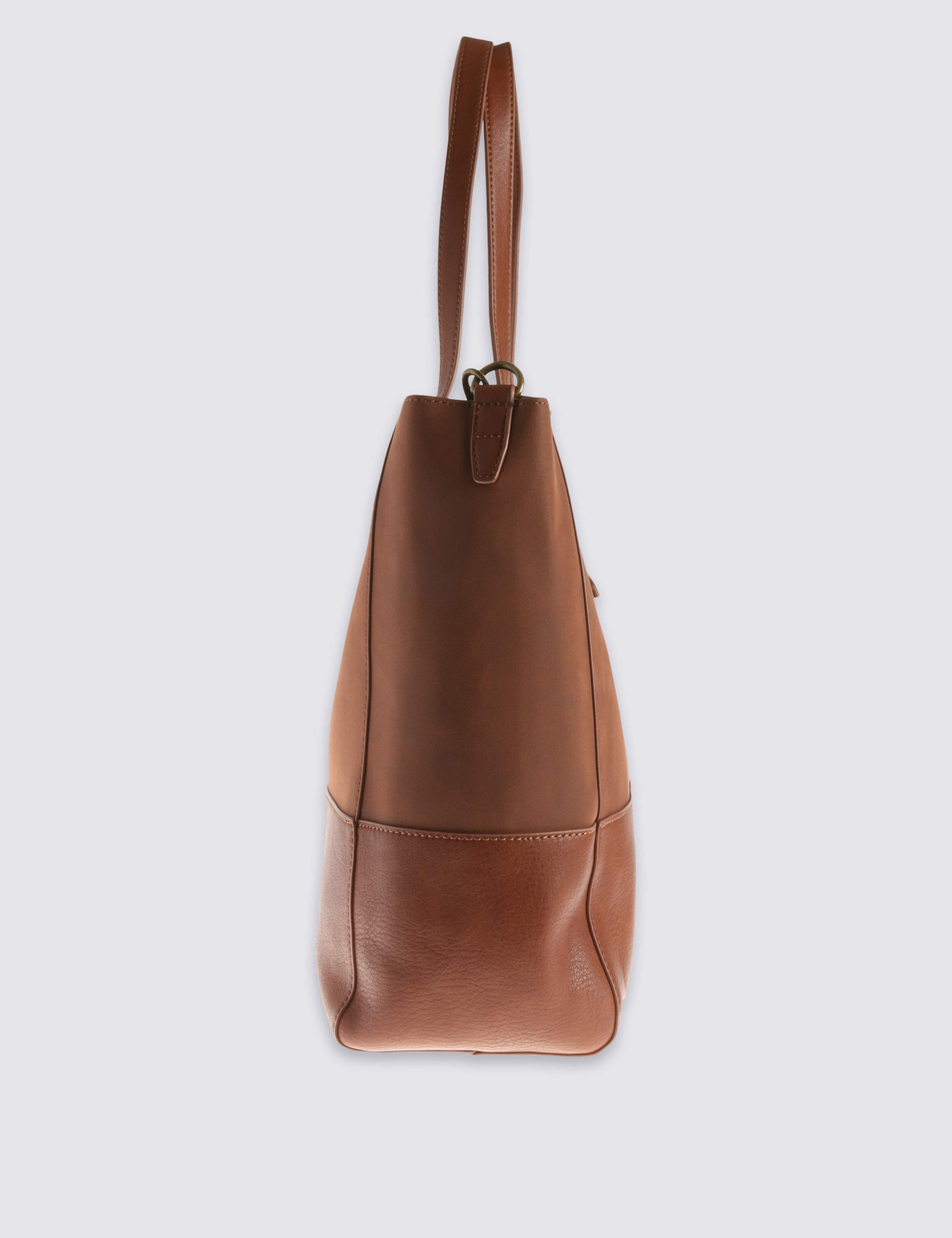 Faux Leather Slouch Shopper Bag 2 of 5