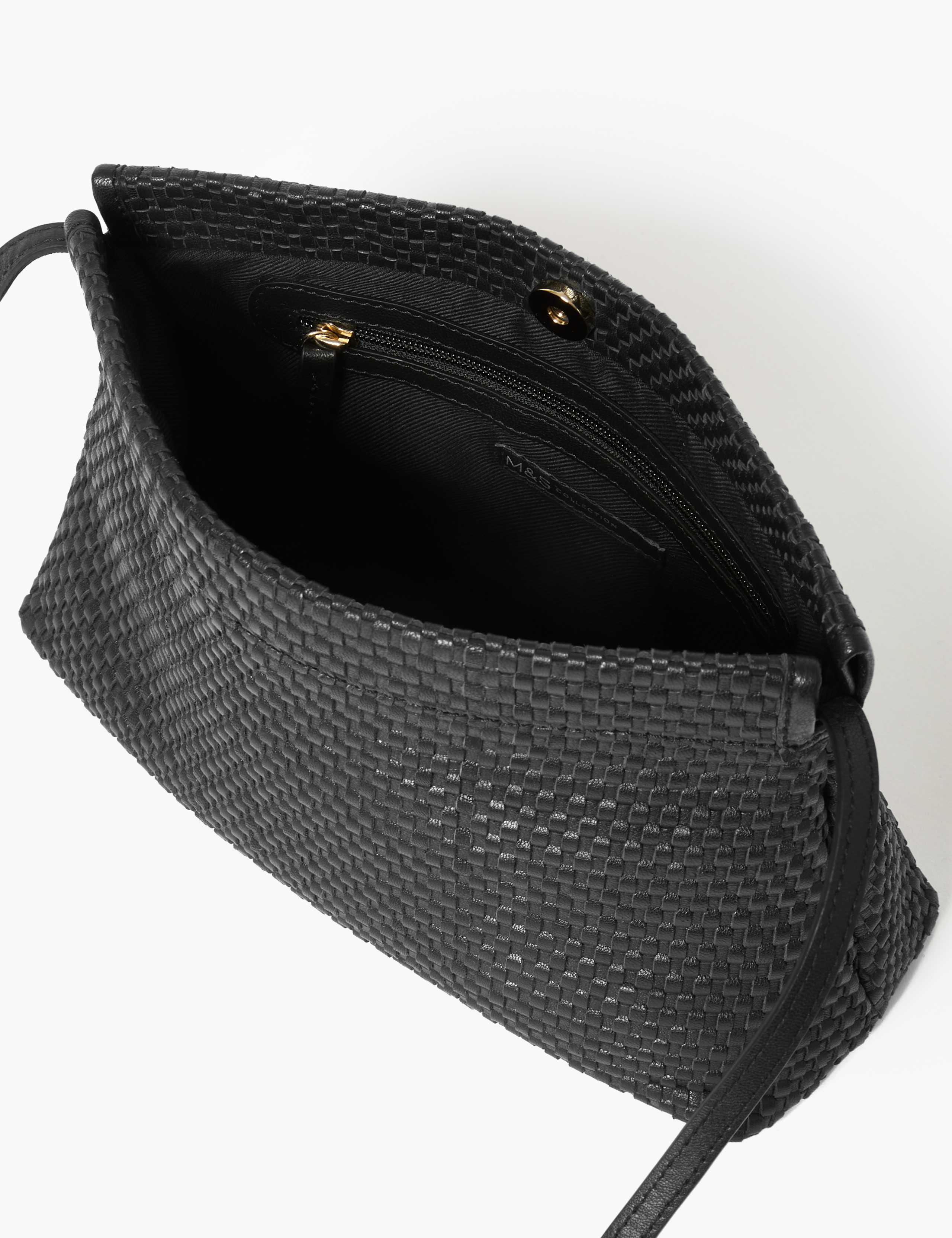 Leather Woven Cross Body Bag 4 of 5
