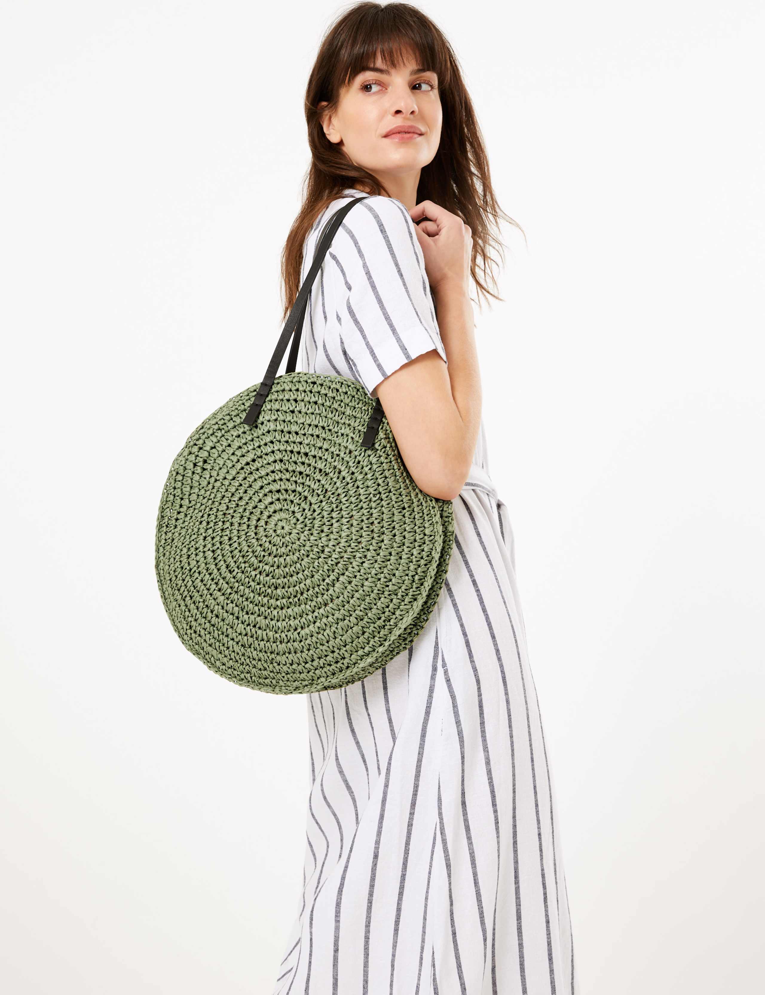 Straw Grab Tote Bag 1 of 6