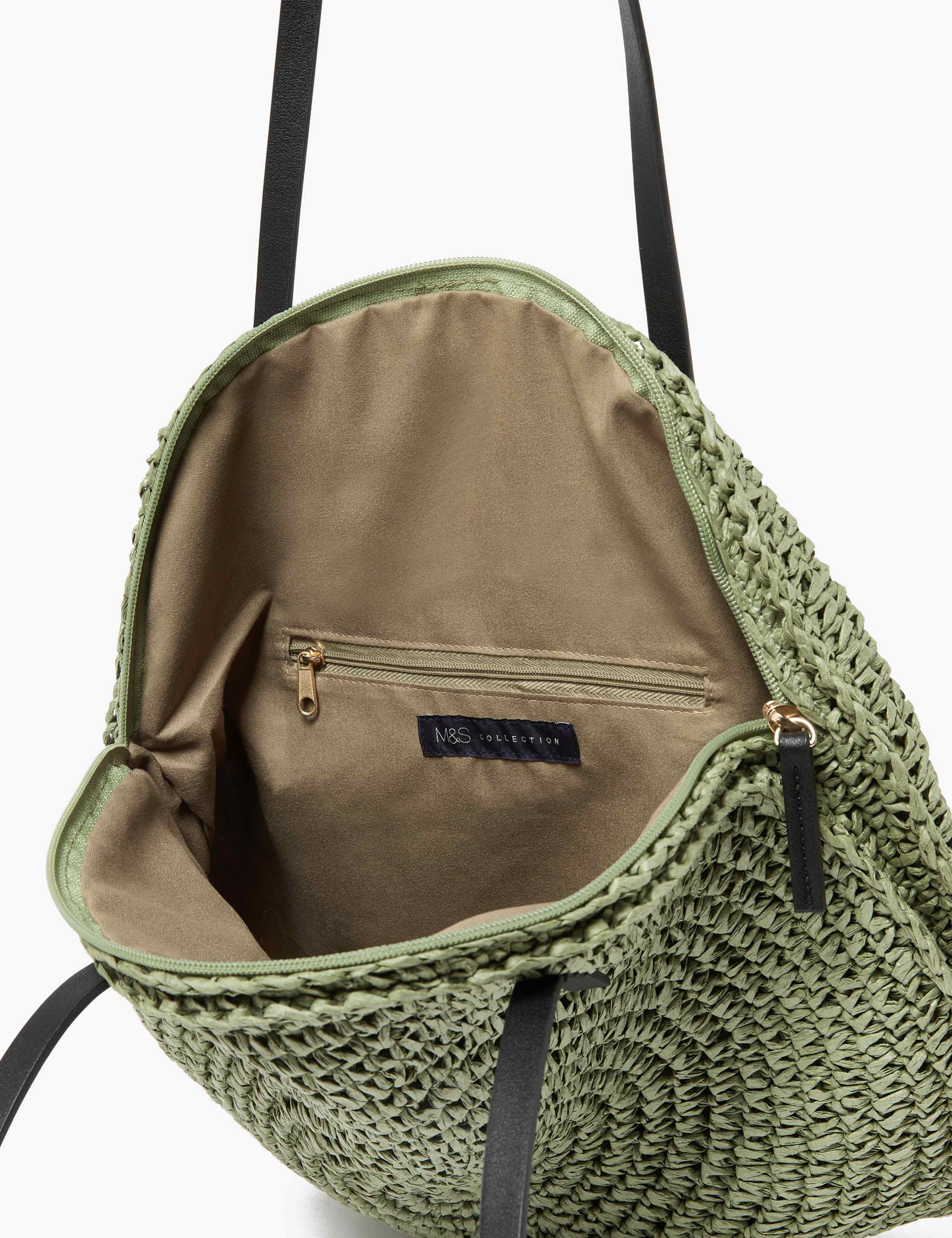 Straw Grab Tote Bag 5 of 6