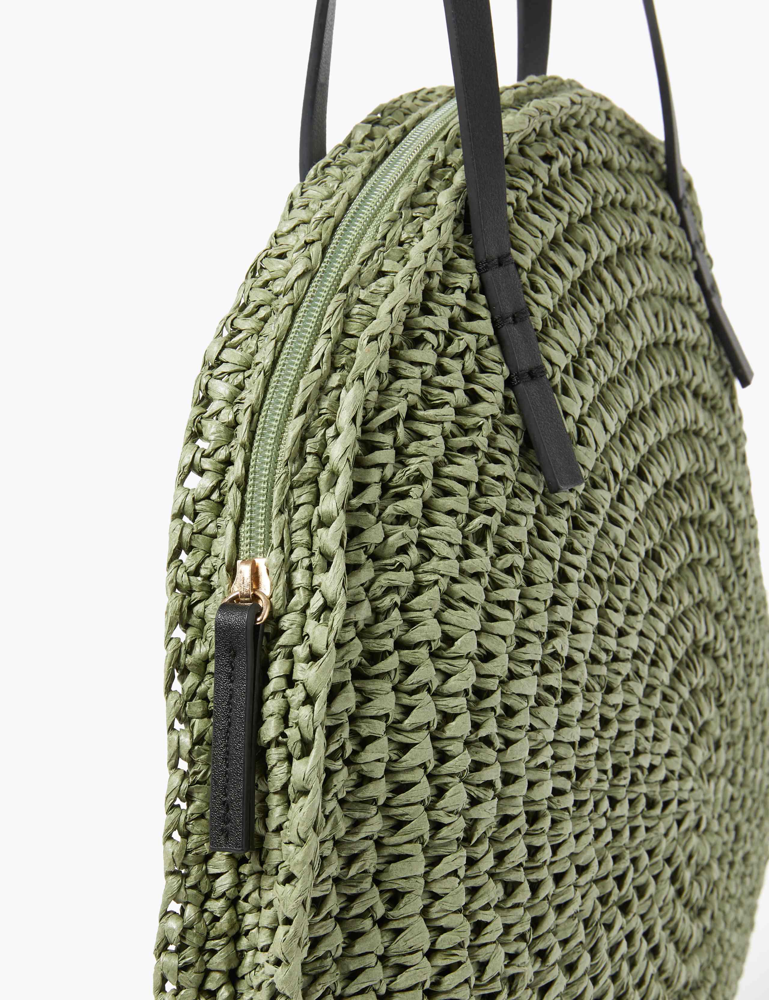 Straw Grab Tote Bag 6 of 6