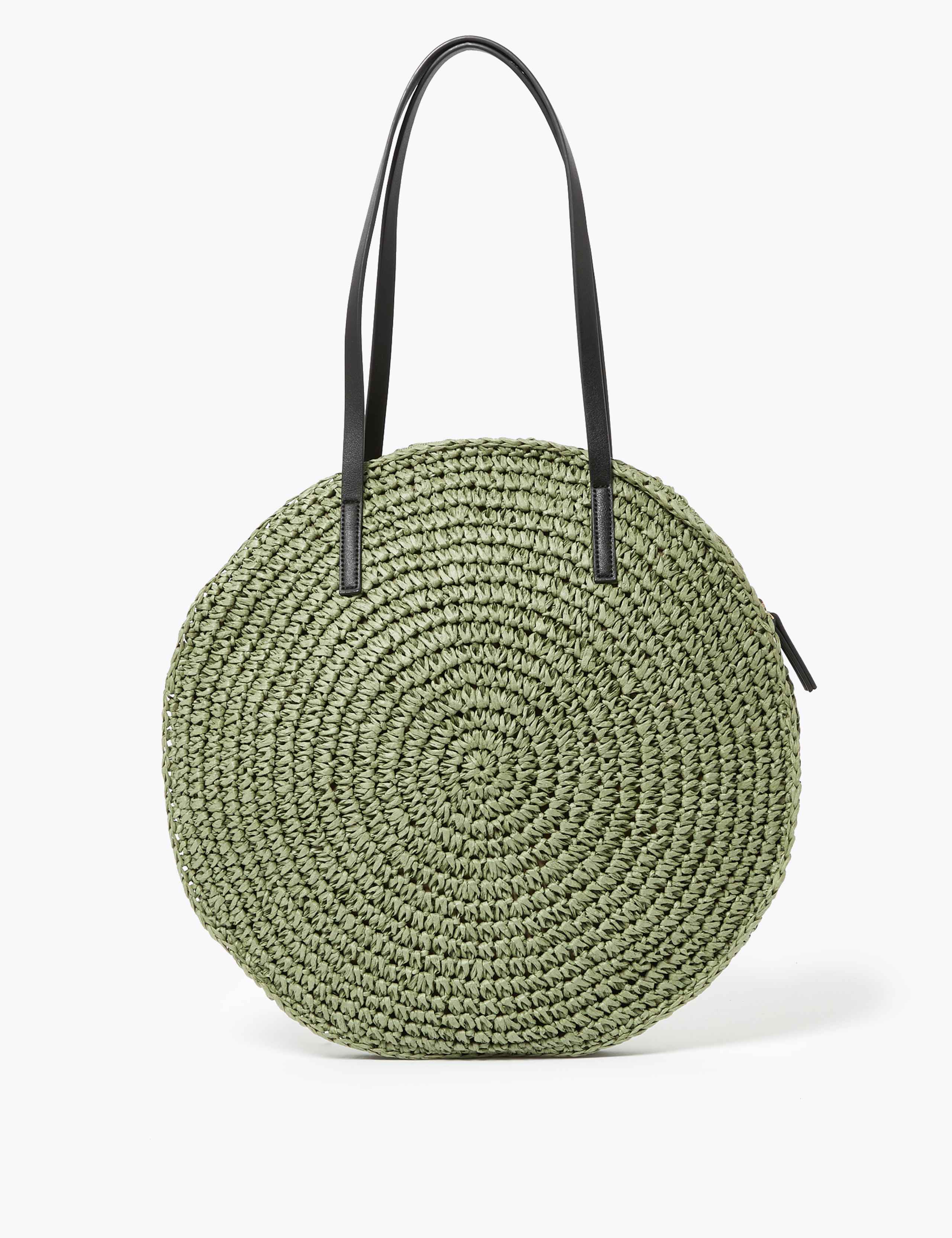 Straw Grab Tote Bag 2 of 6