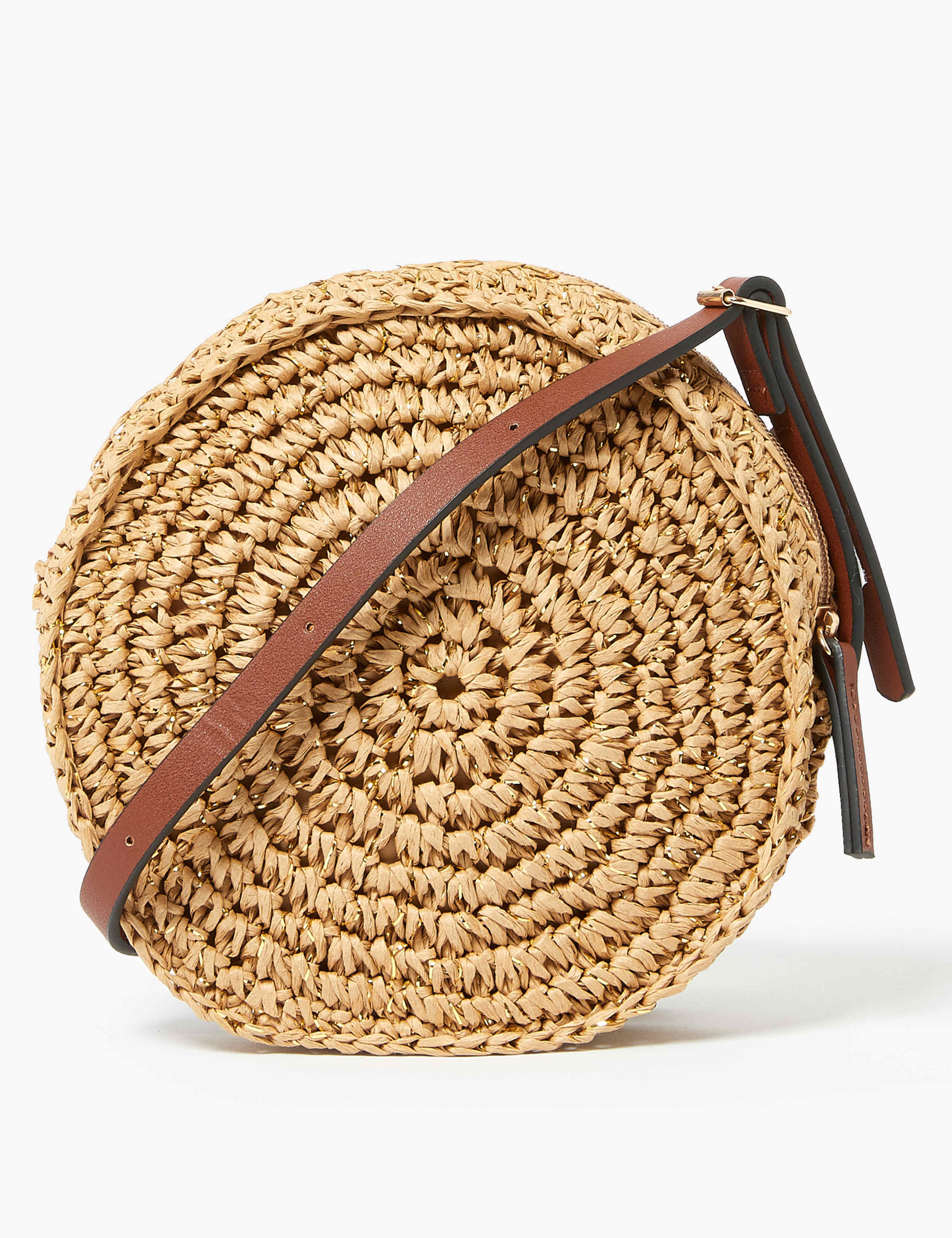 Straw Circle Cross Body Bag 2 of 6