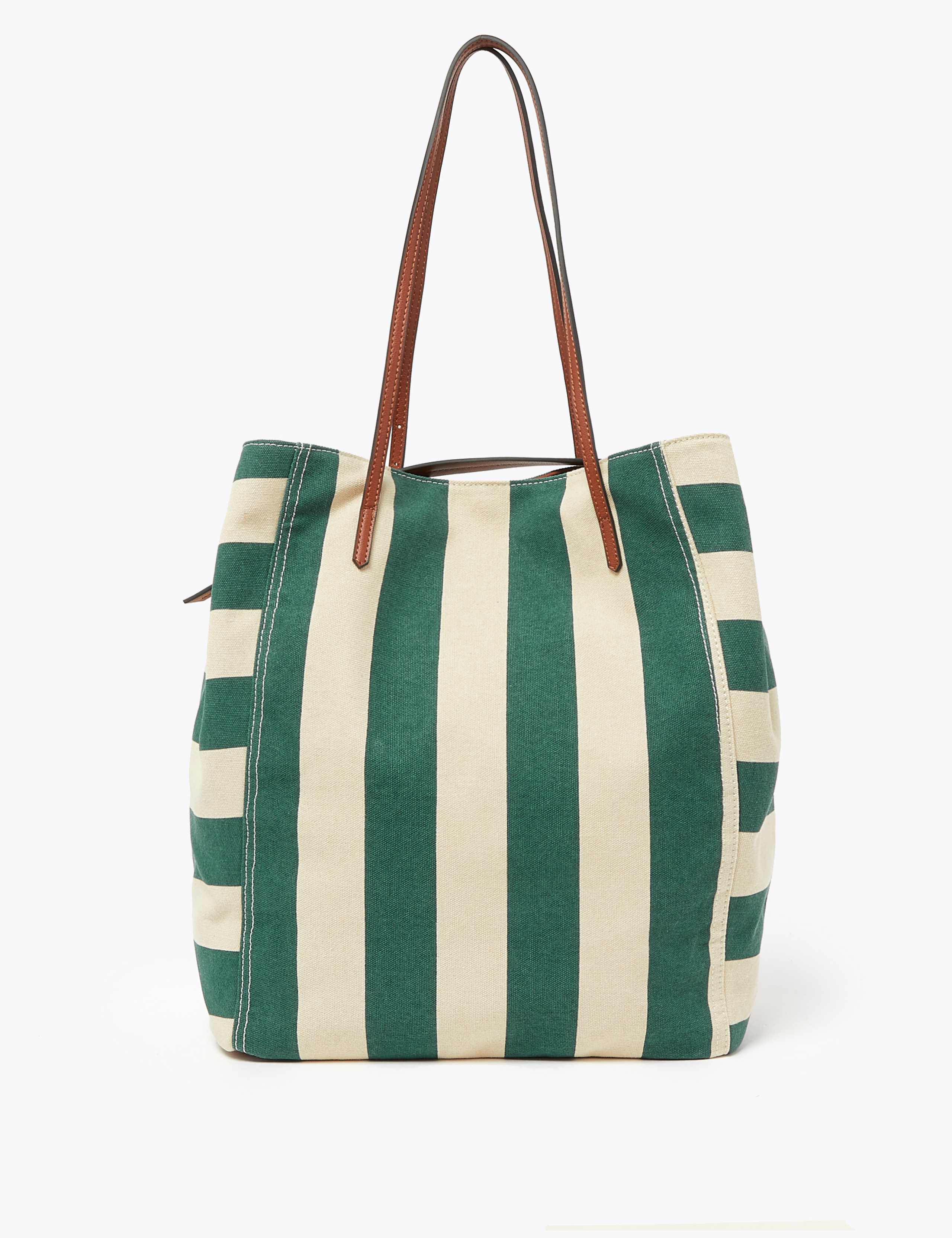Canvas Striped Tote Bag 4 of 6