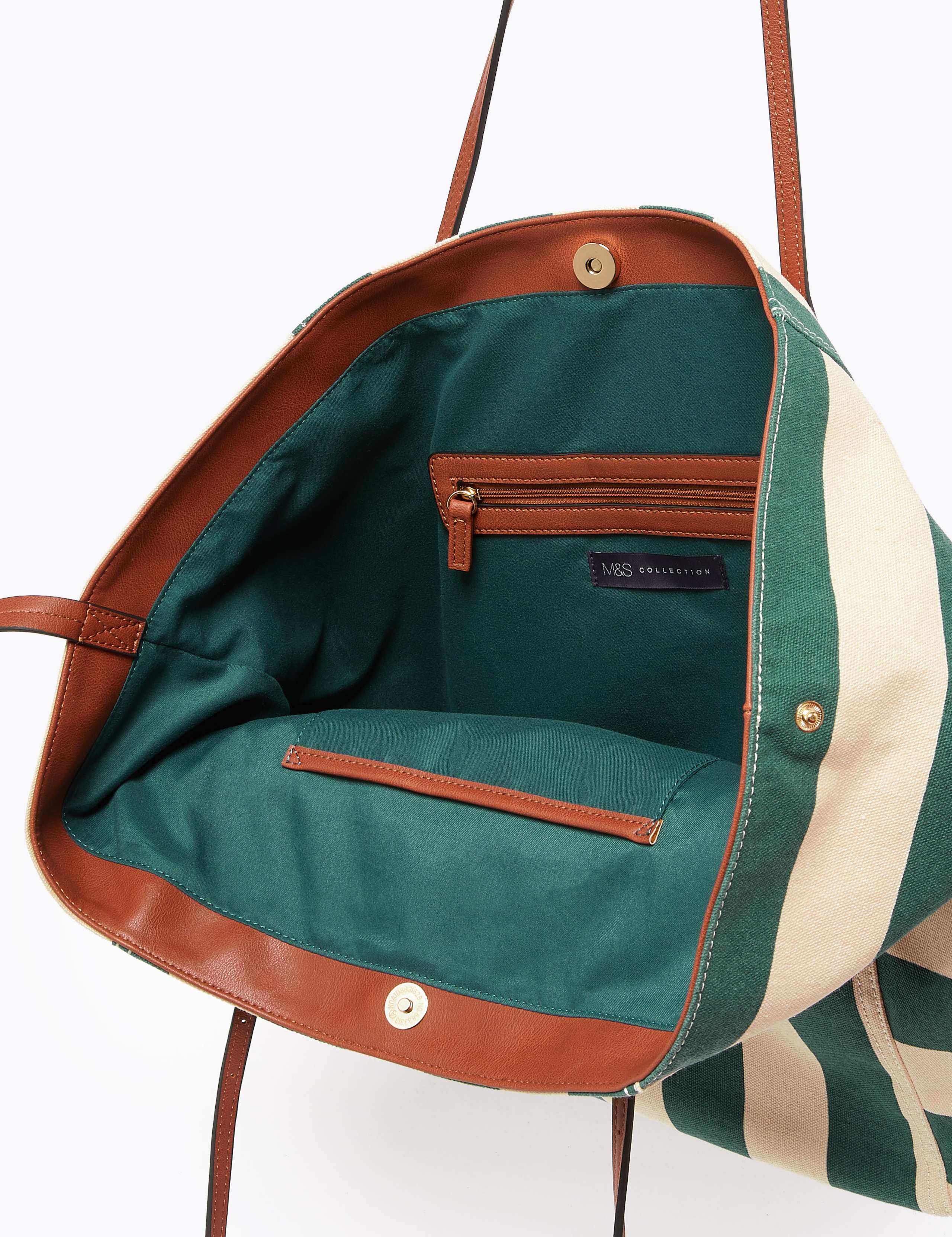 Canvas Striped Tote Bag 5 of 6