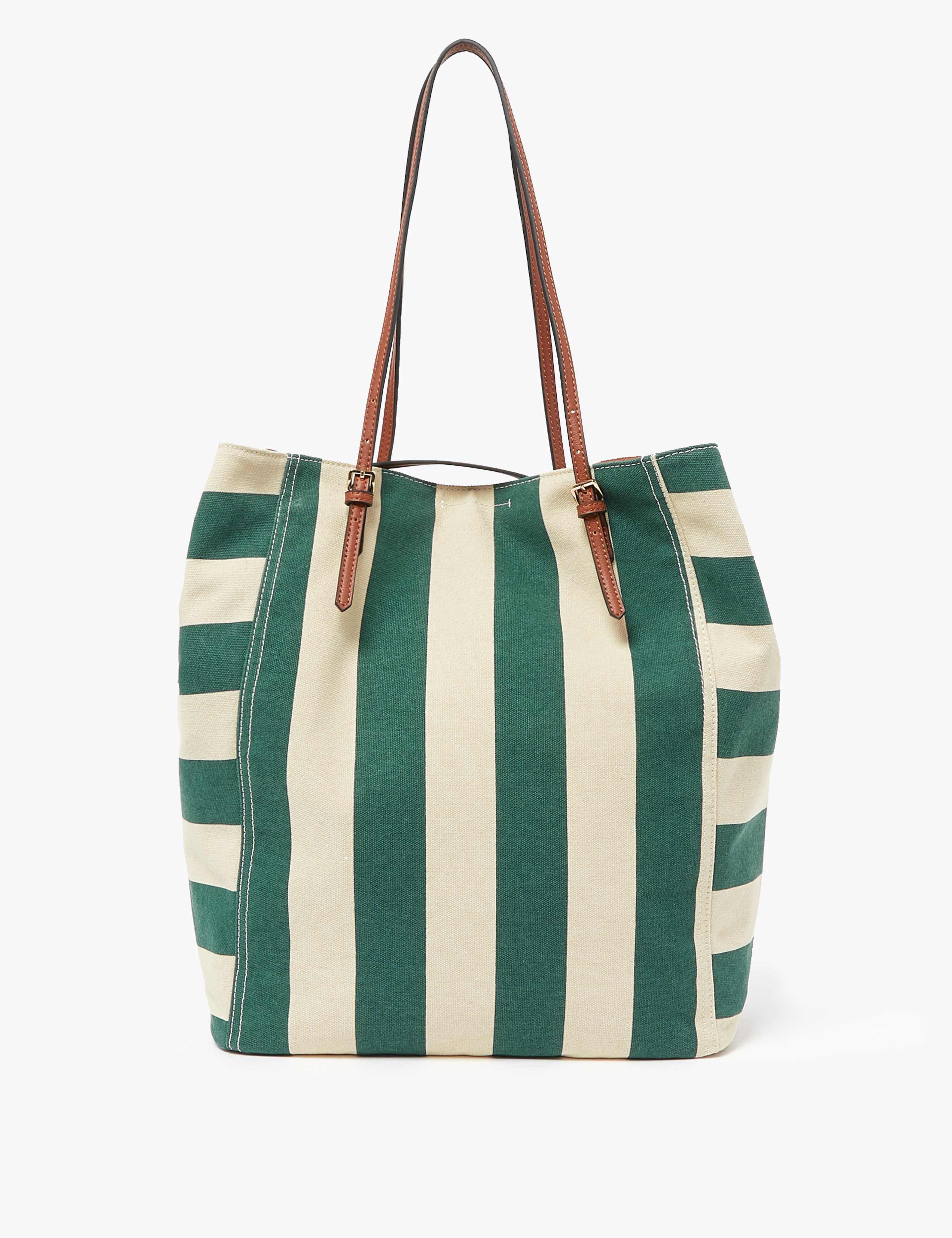 Canvas Striped Tote Bag 2 of 6