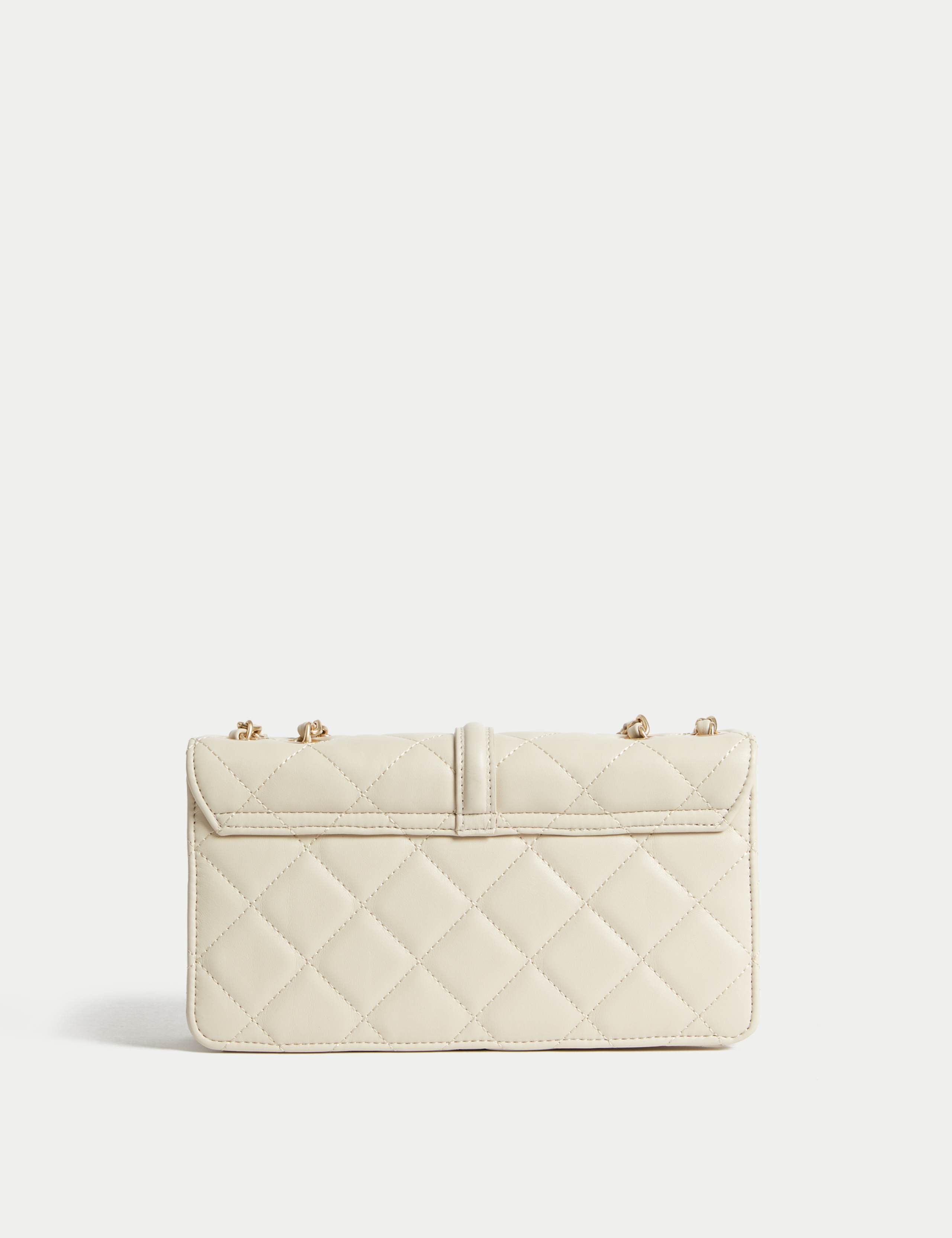Quilted Chain Strap Cross Body Shoulder Bag 3 of 5