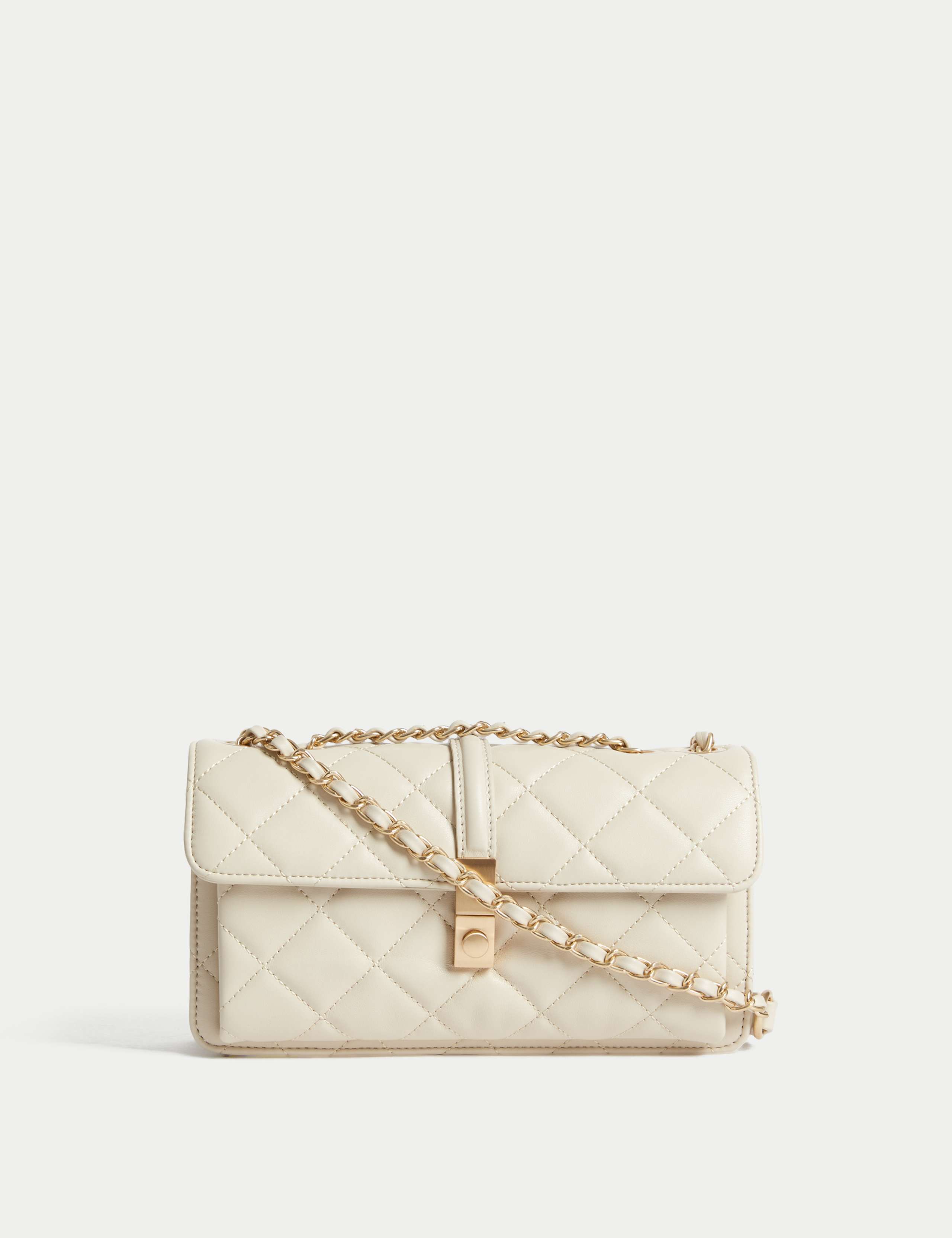 Quilted Chain Strap Cross Body Shoulder Bag 1 of 5