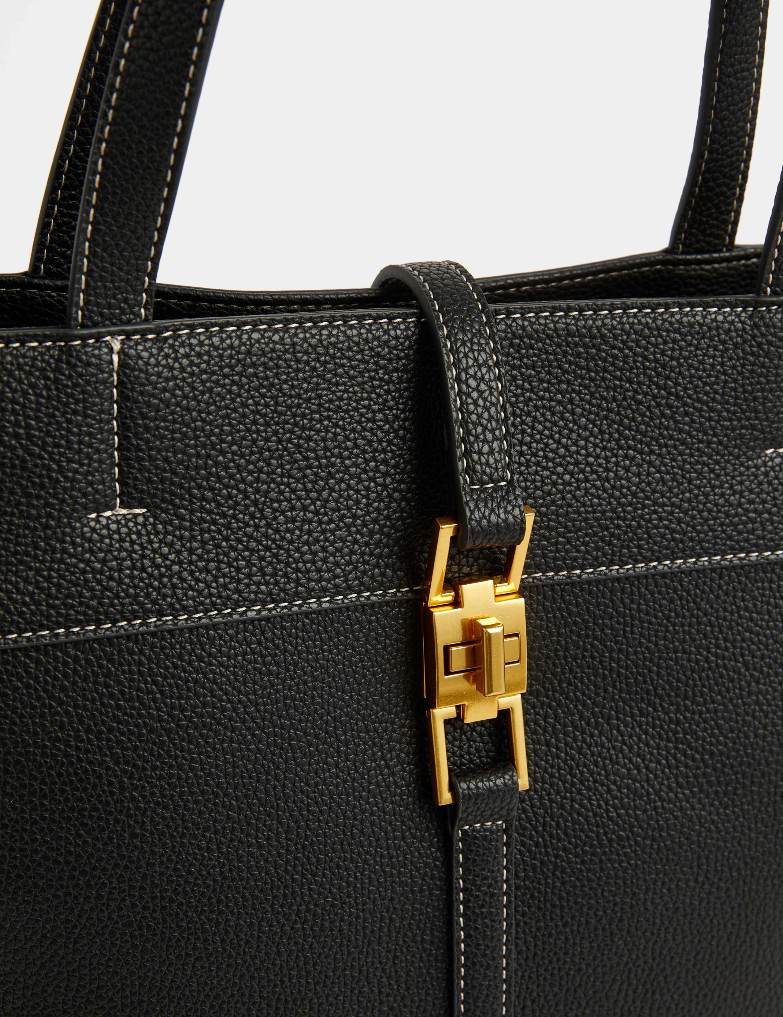 Faux Leather Tote Bag 2 of 4