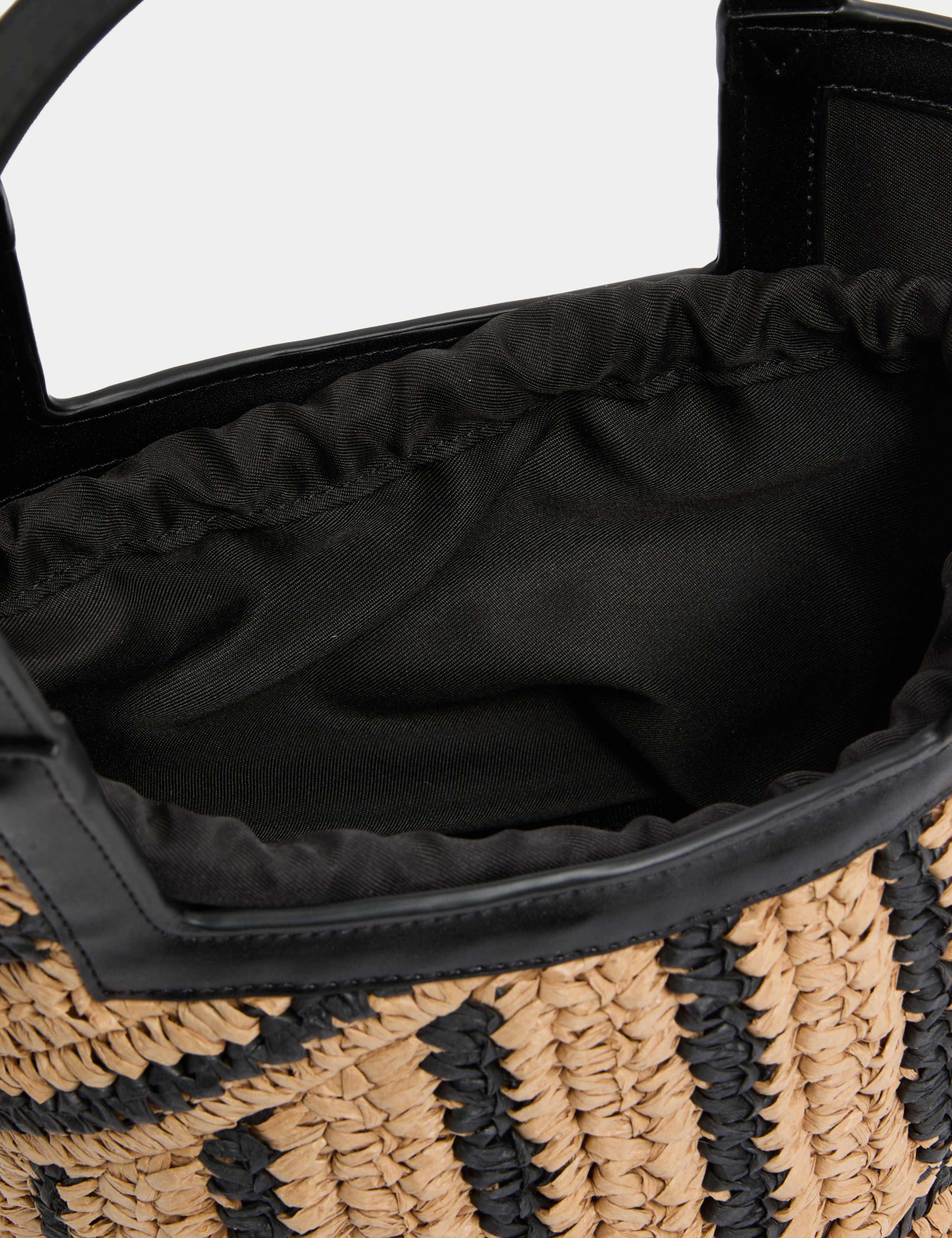 Straw Drawstring Tote Bag 5 of 5