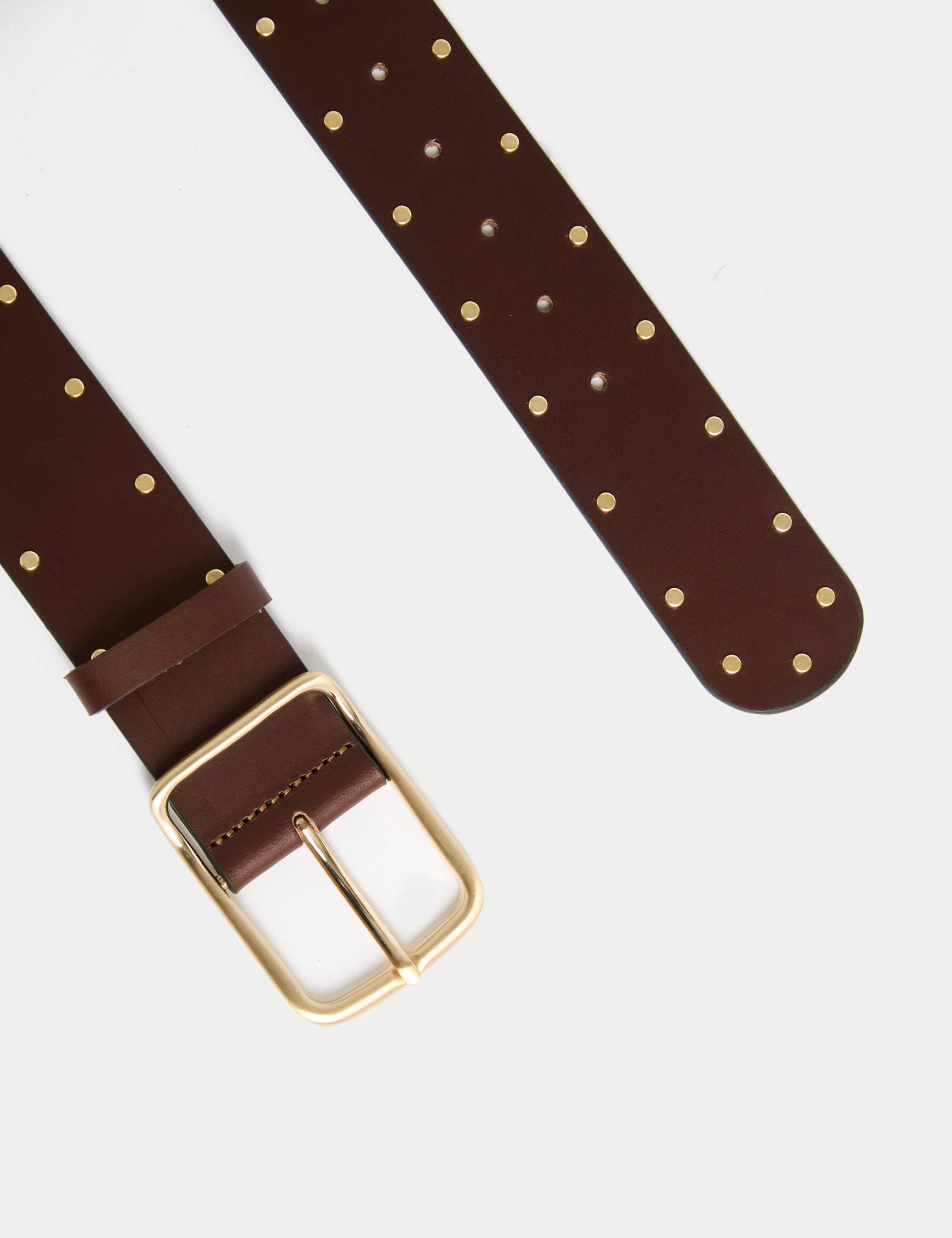Leather Wide Studded Belt 2 of 2
