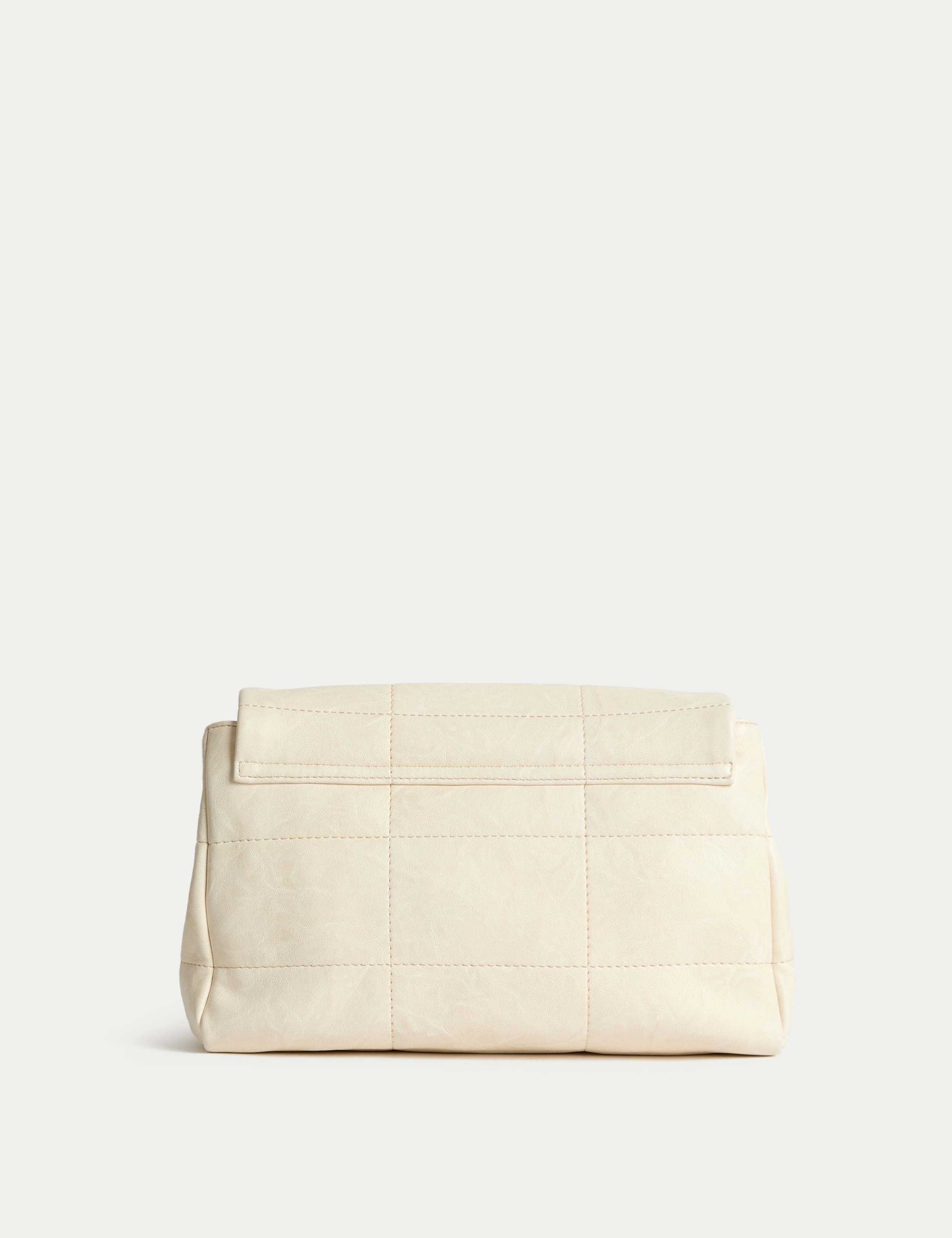 Faux Leather Quilted Shoulder Bag 3 of 4