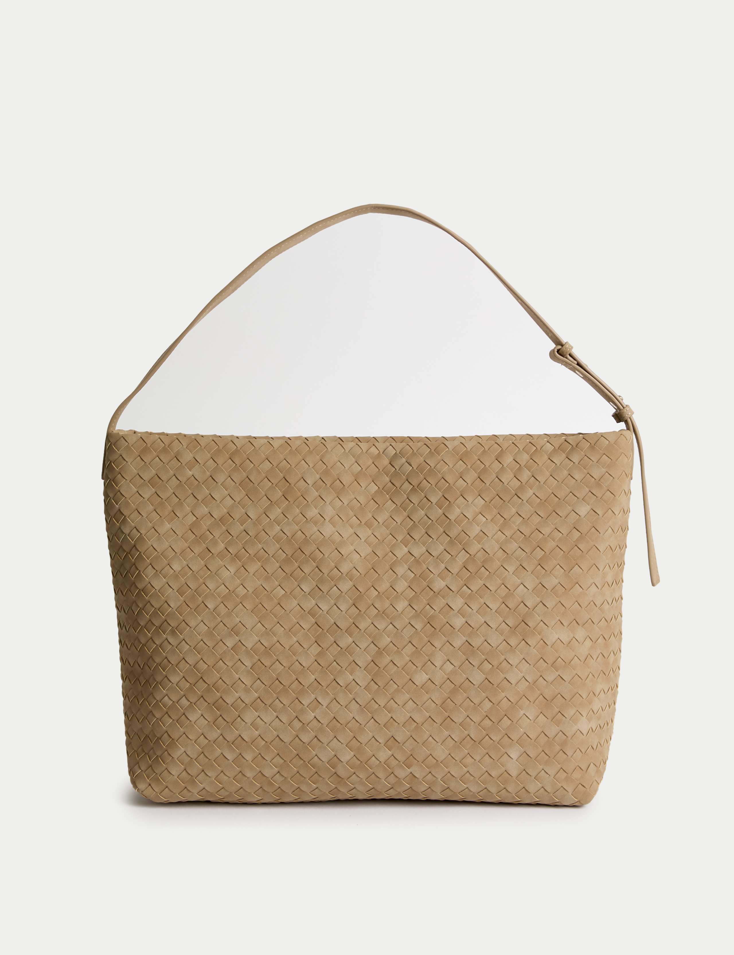 Faux Leather Woven Shoulder Strap 3 of 4