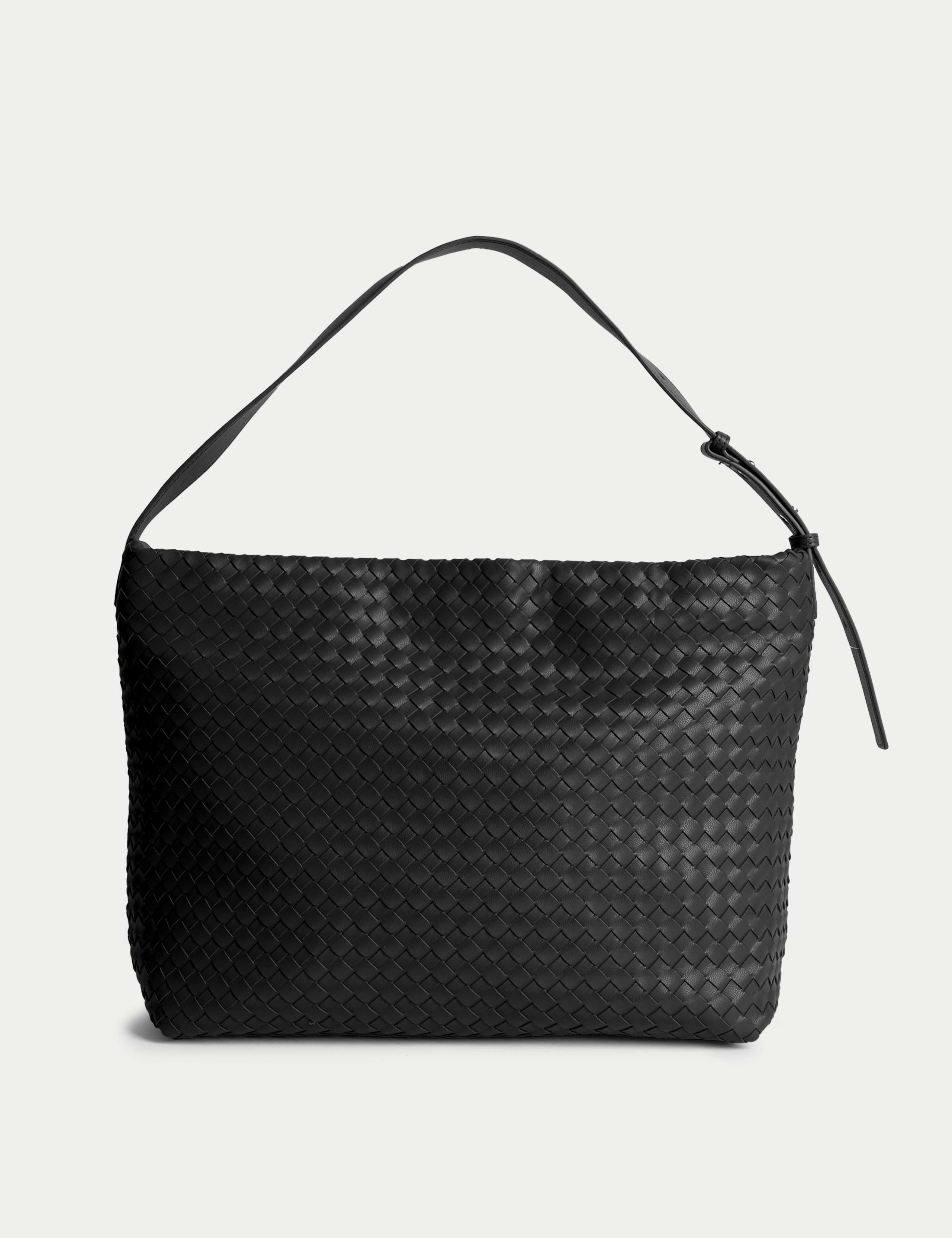 Faux Leather Woven Shoulder Strap 3 of 4