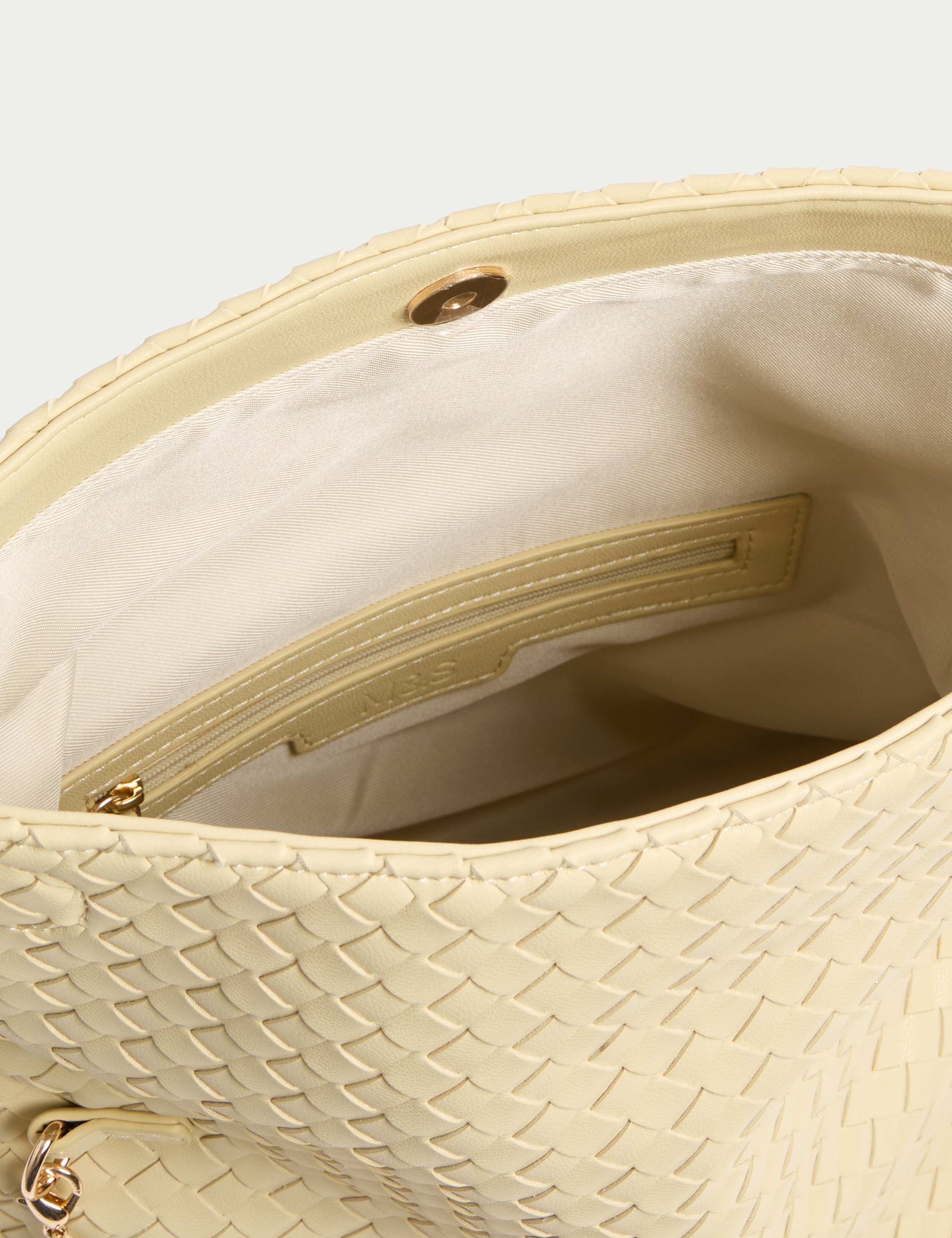 Faux Leather Woven Clutch Bag 4 of 4