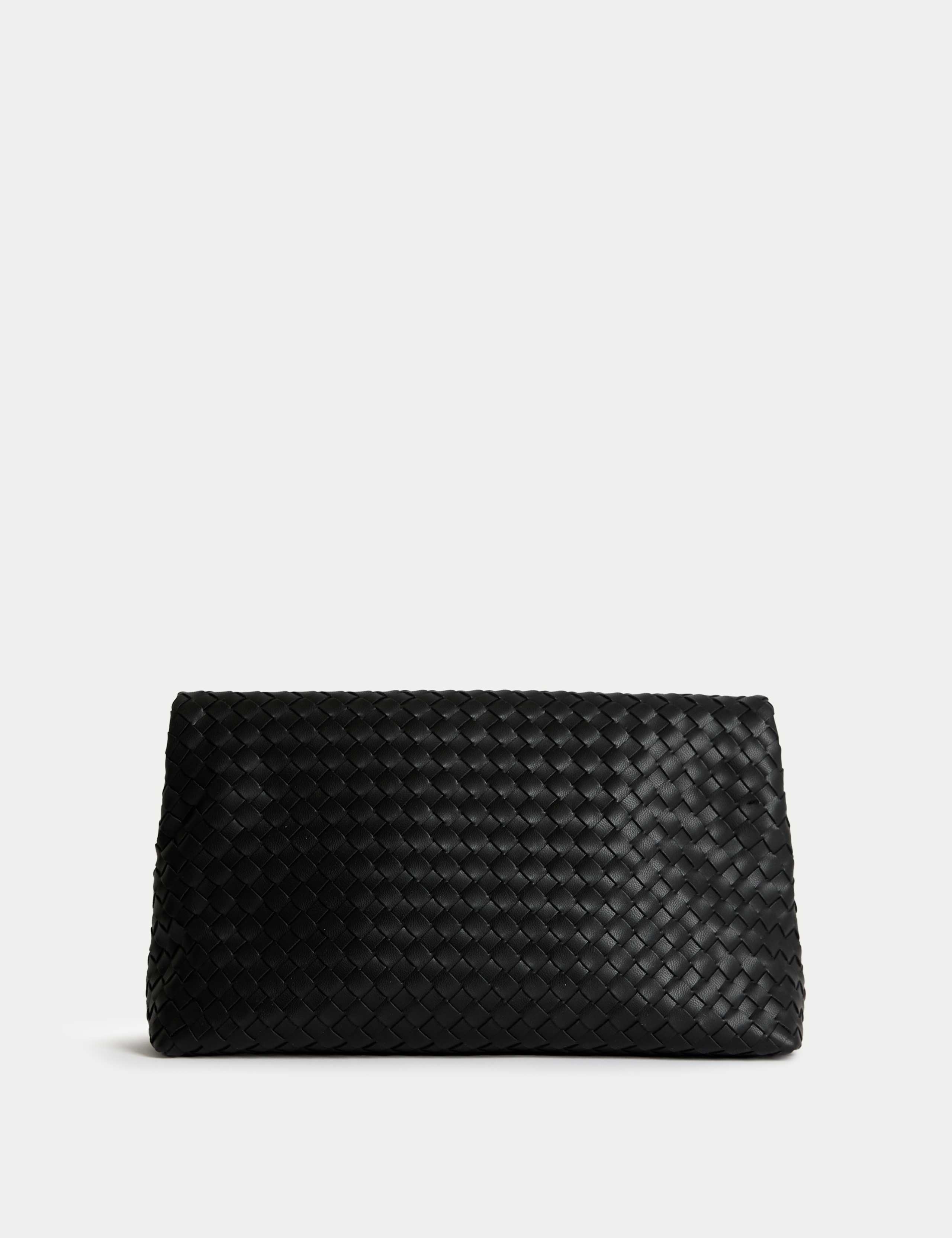 Faux Leather Woven Clutch Bag 3 of 4