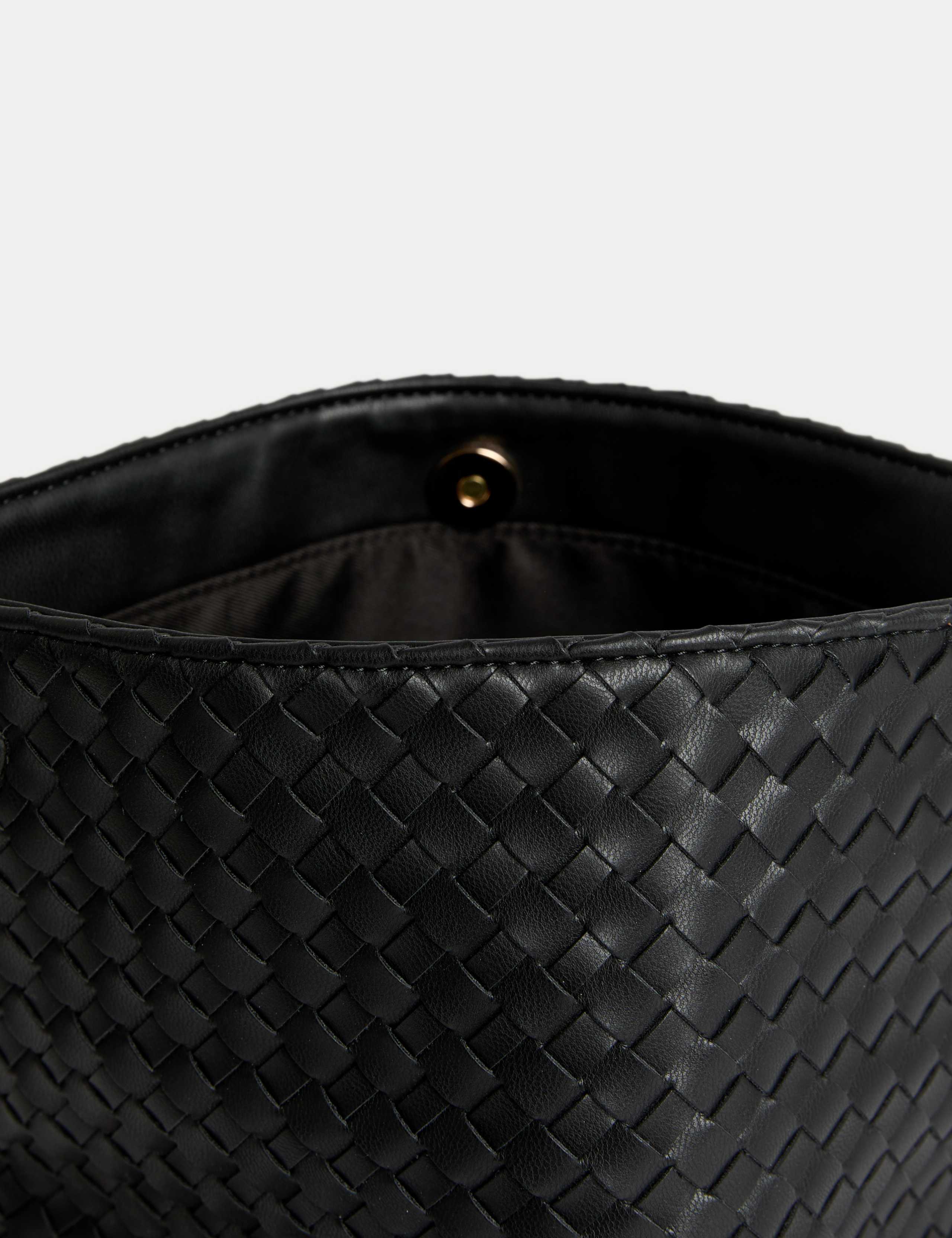 Faux Leather Woven Clutch Bag 4 of 4