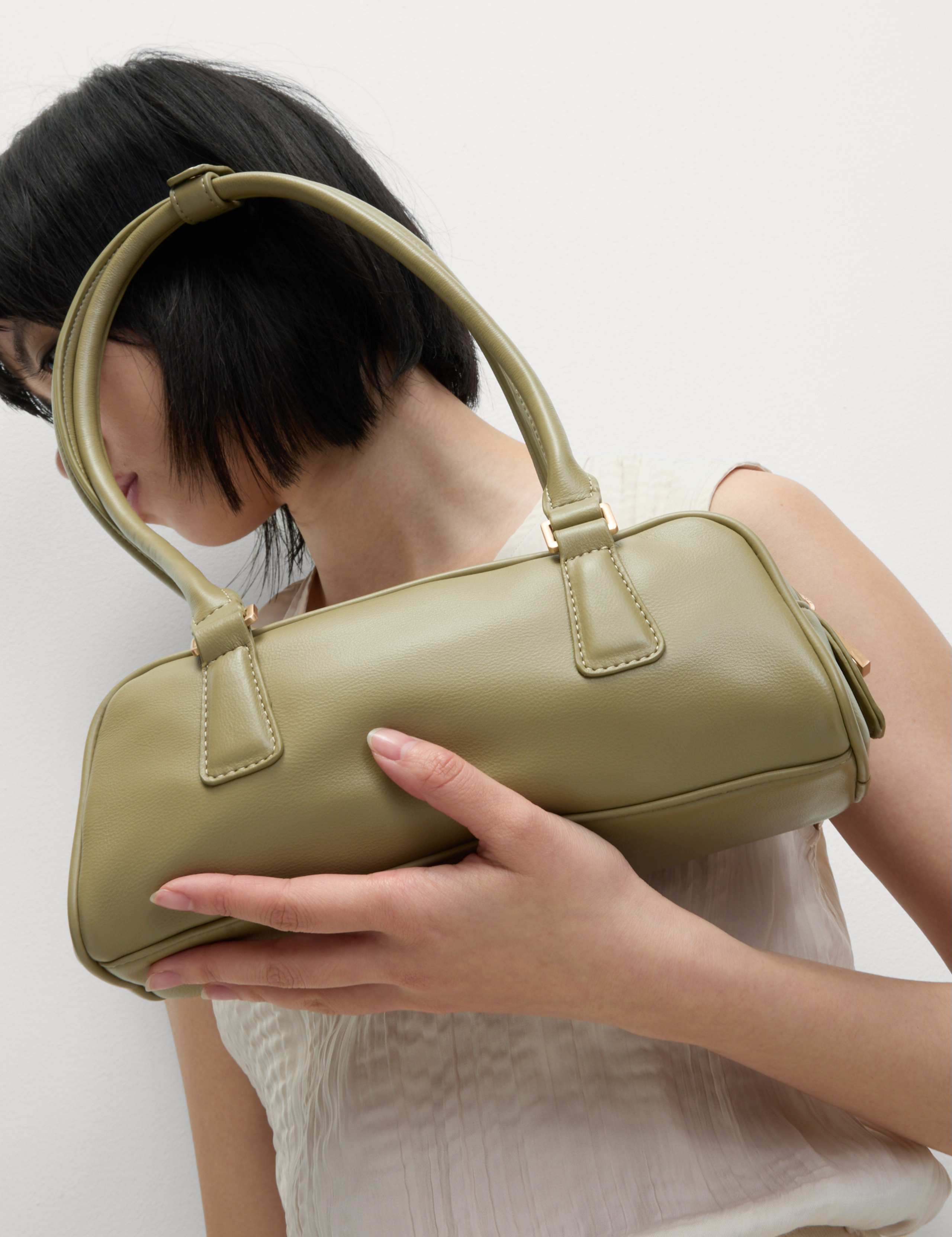 Faux Leather Bowler Bag 6 of 6
