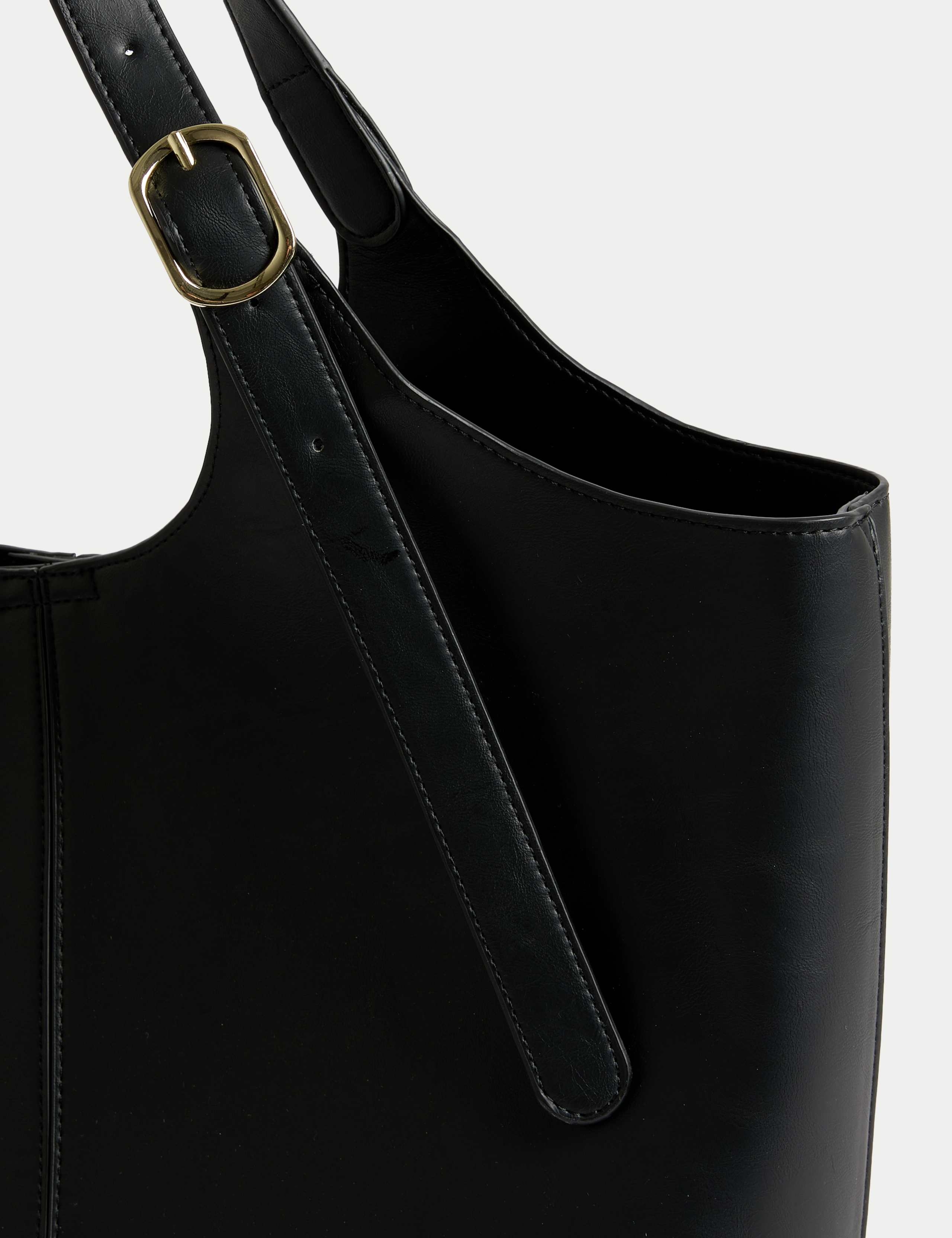 Faux Leather Shoulder Tote Bag 3 of 5