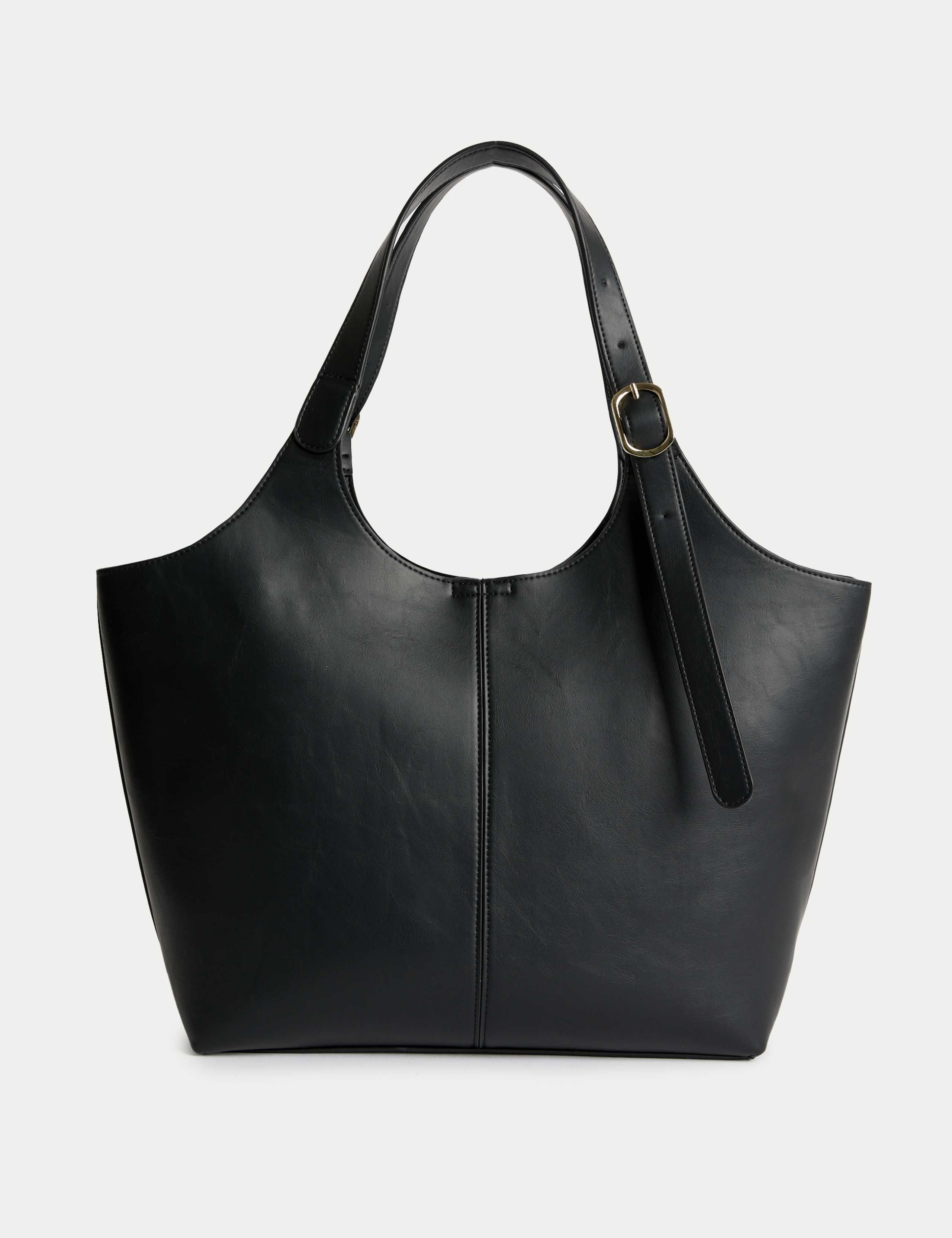 Faux Leather Shoulder Tote Bag 4 of 5