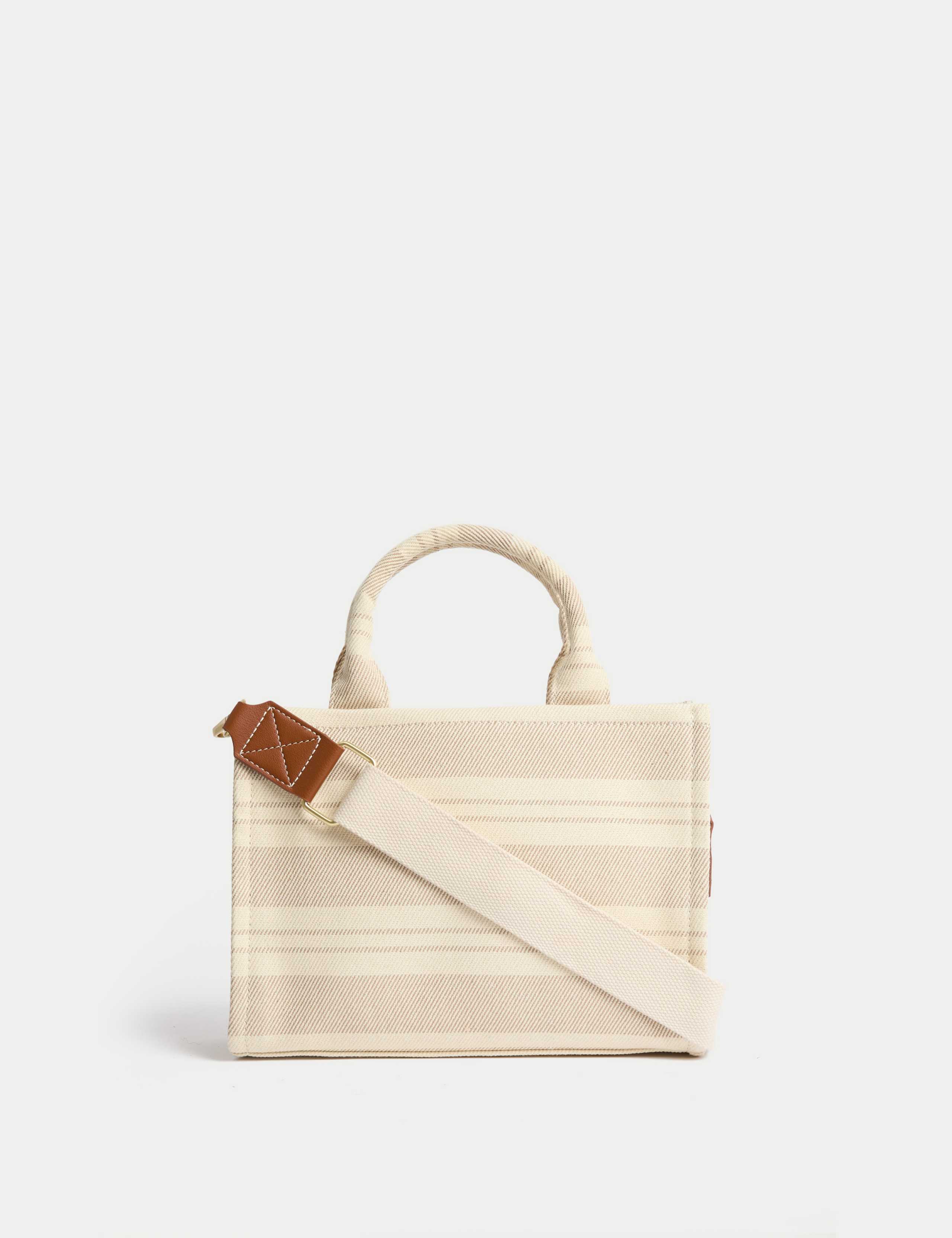 Pure Cotton Striped Cross Body Bag 2 of 6