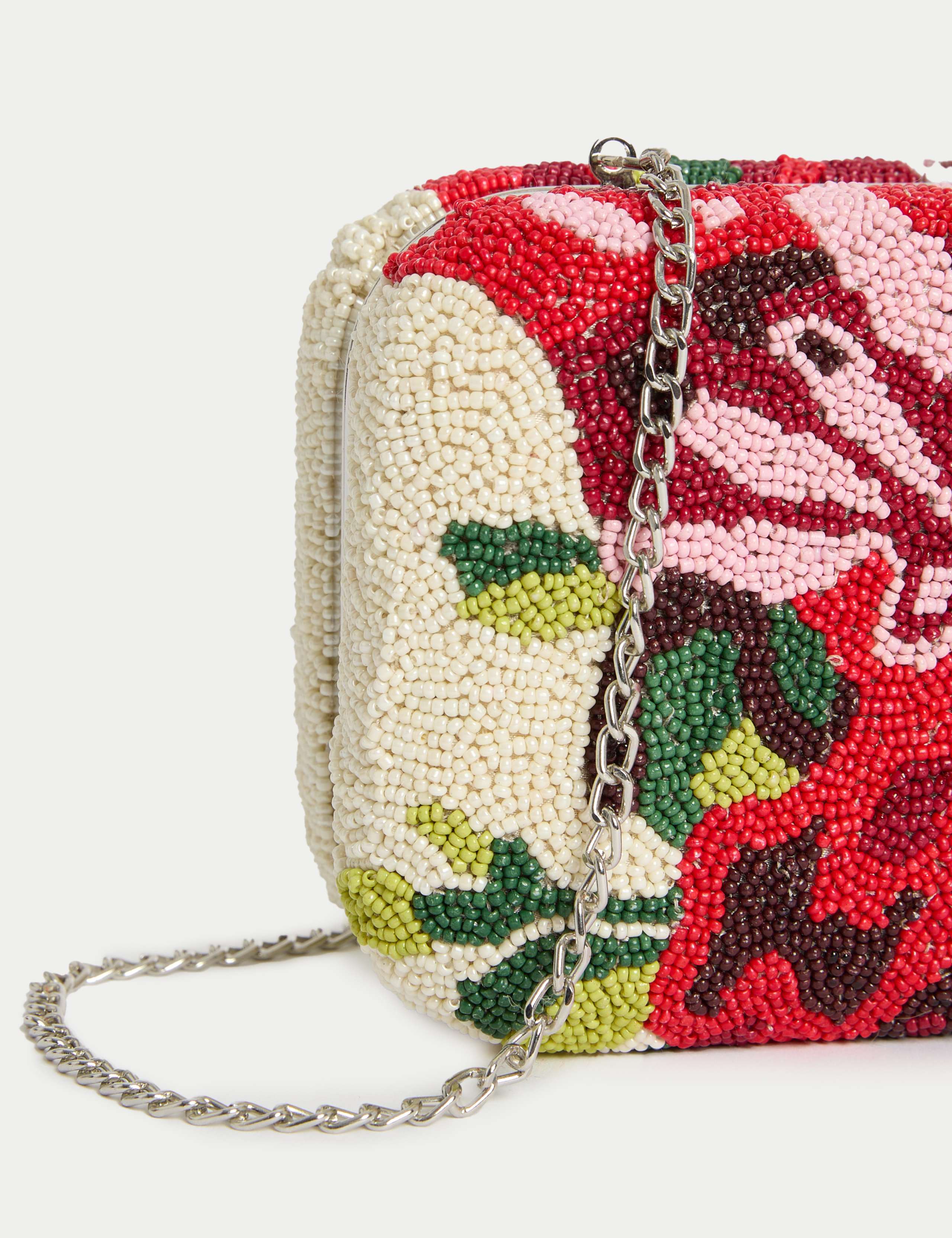 Beaded Floral Clutch Bag 3 of 5