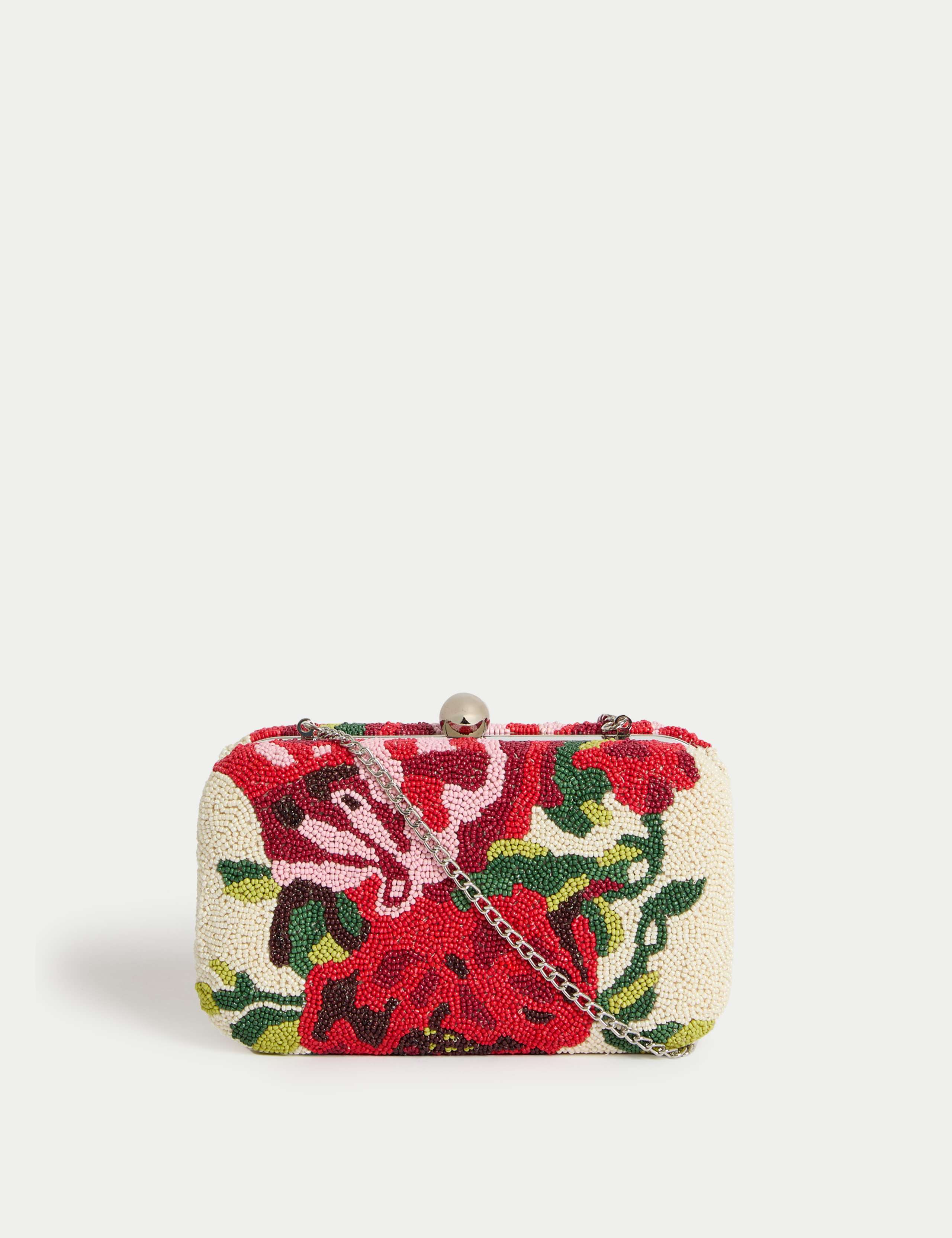 Beaded Floral Clutch Bag 2 of 5